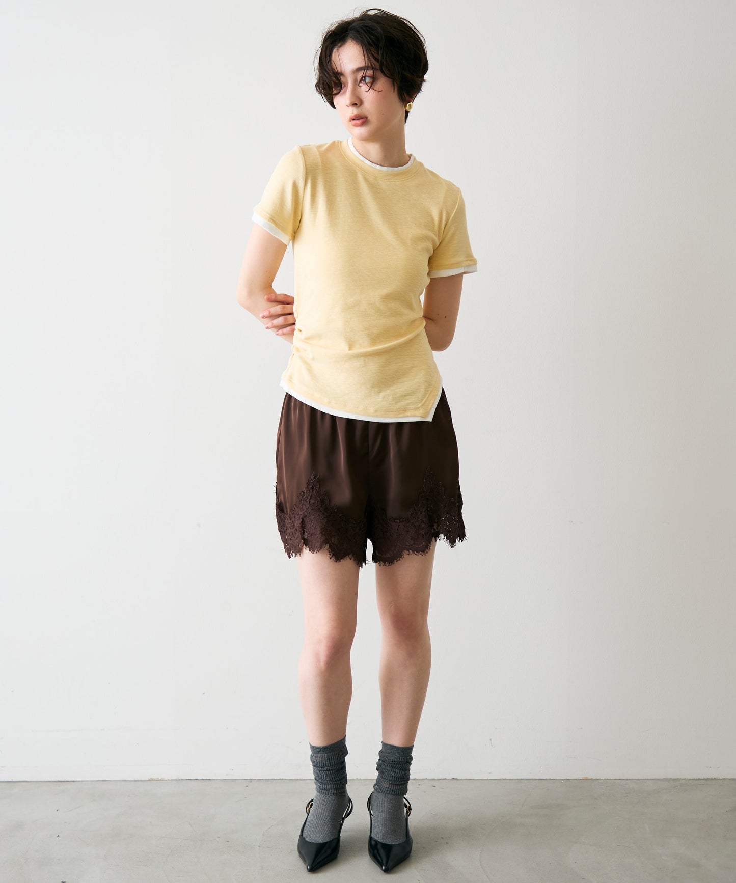 レイヤードライク半袖Tシャツ