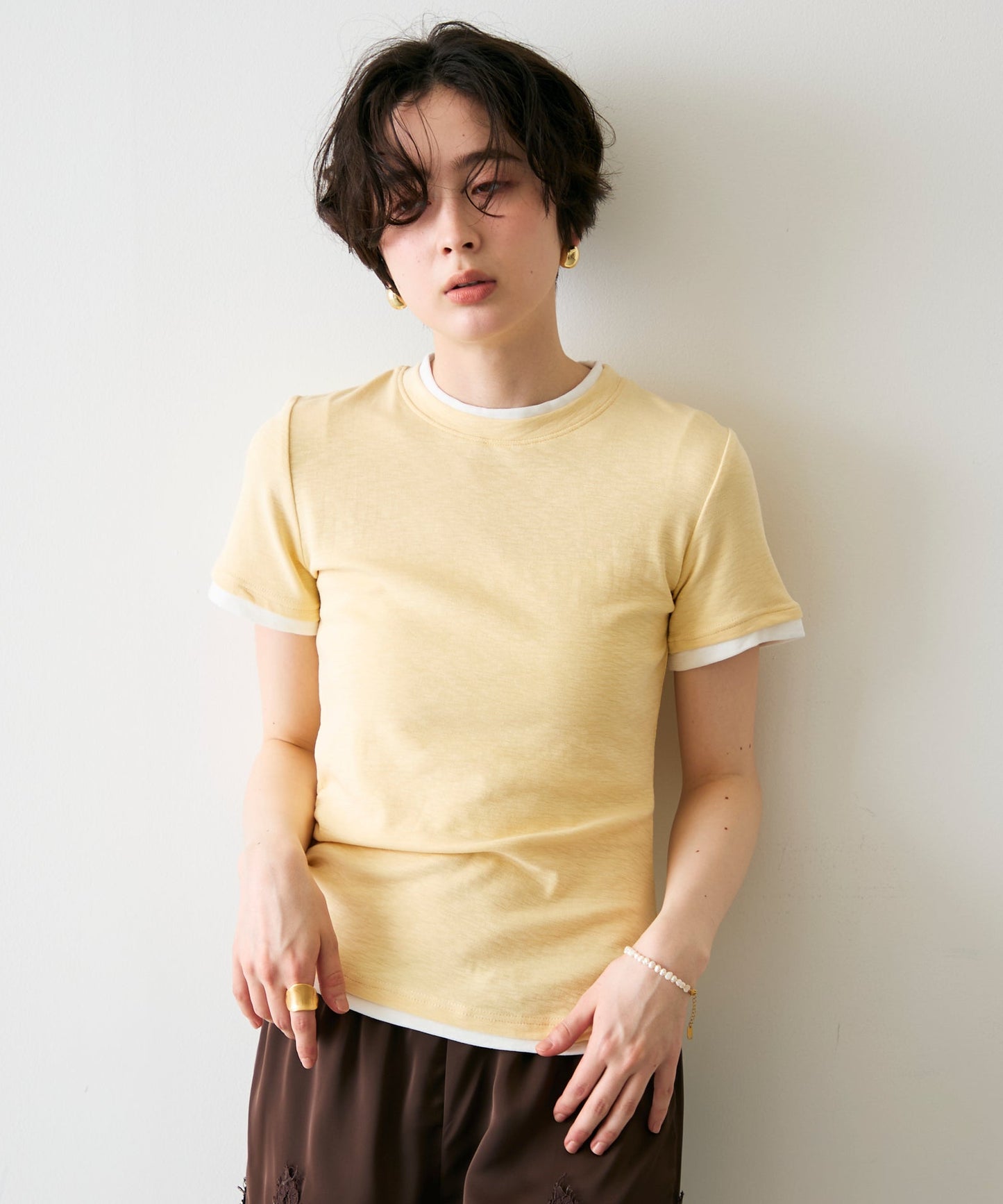 レイヤードライク半袖Tシャツ