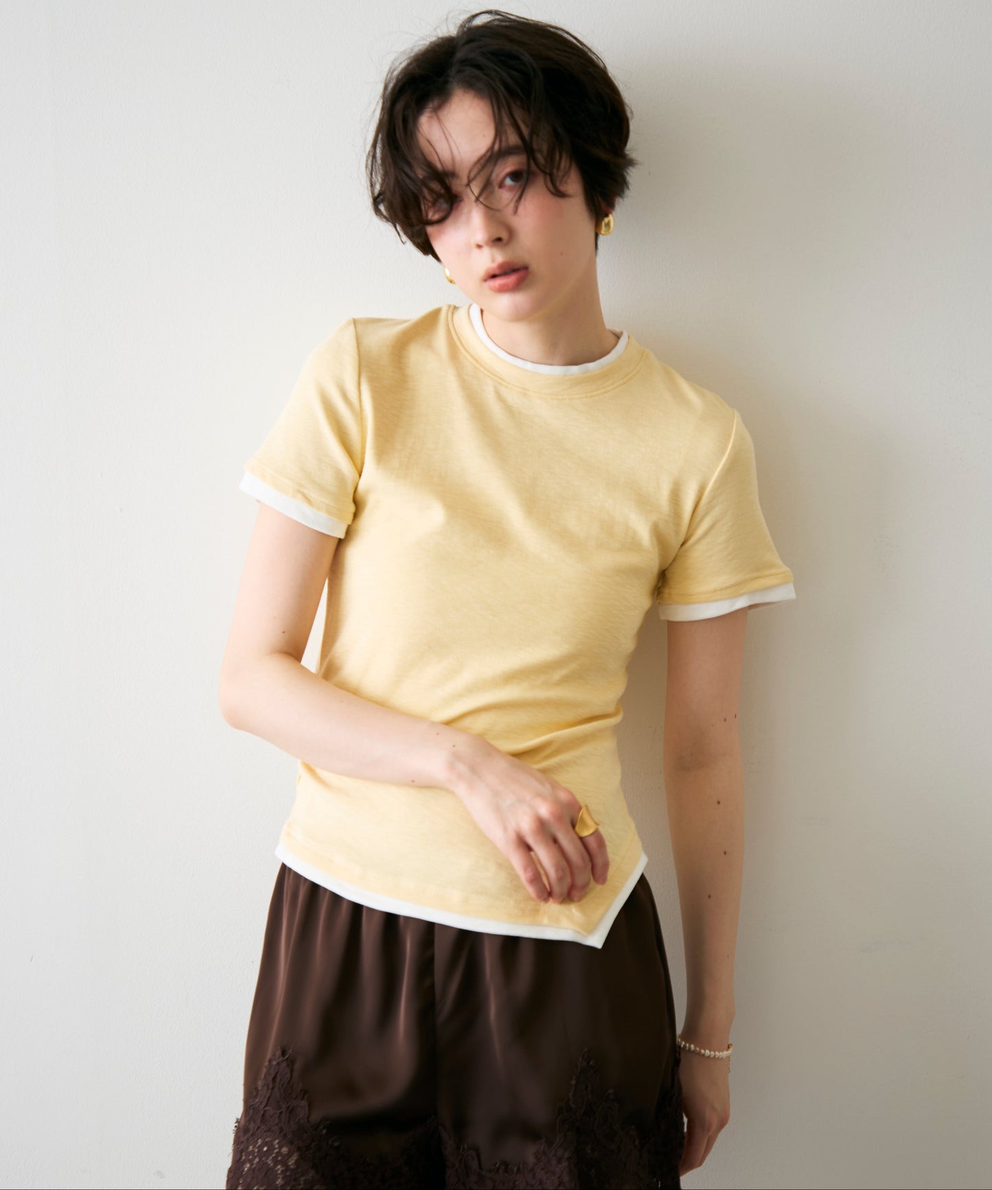 レイヤードライク半袖Tシャツ