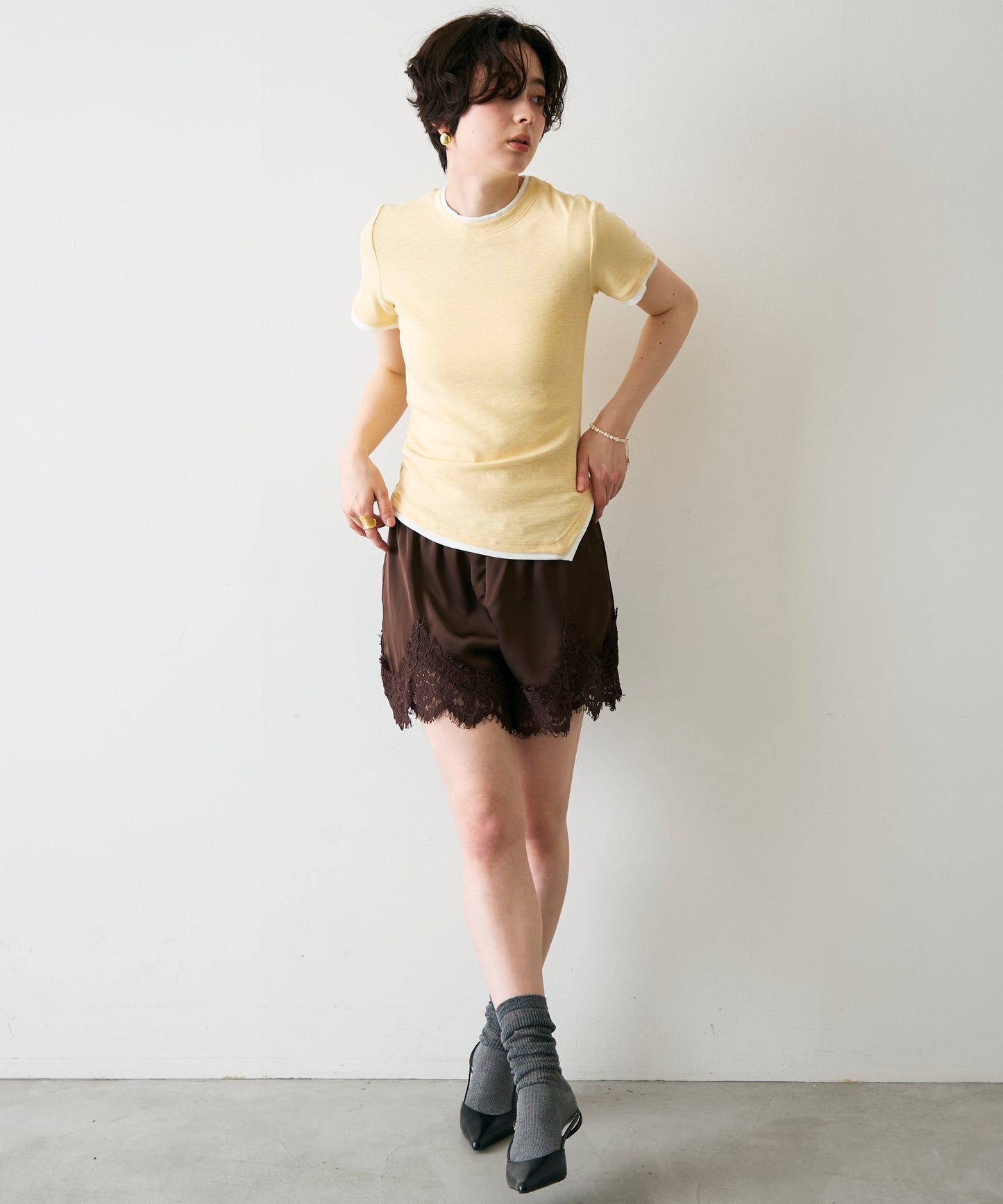 レイヤードライク半袖Tシャツ