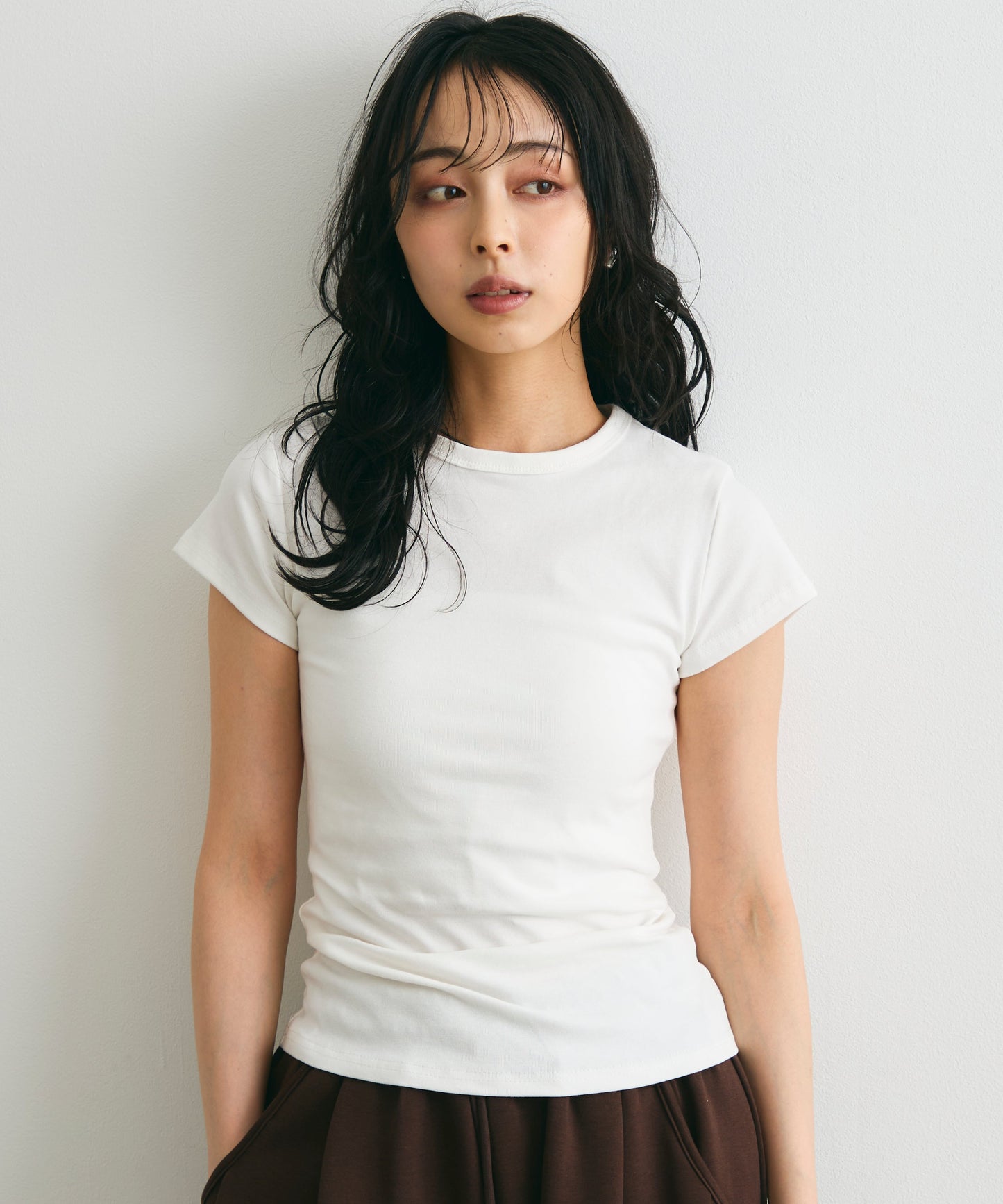 クルーネックフレンチTシャツ