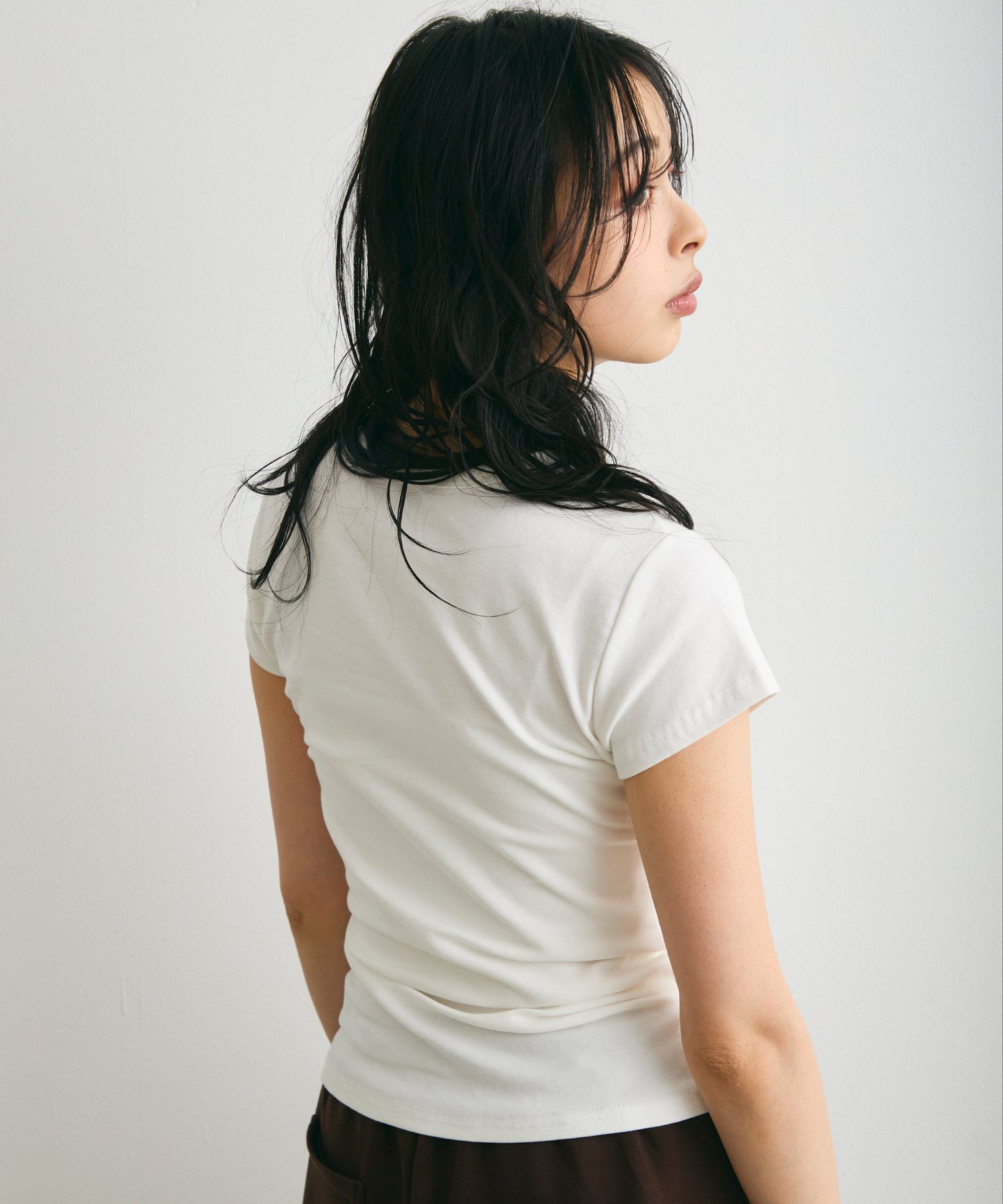 クルーネックフレンチTシャツ