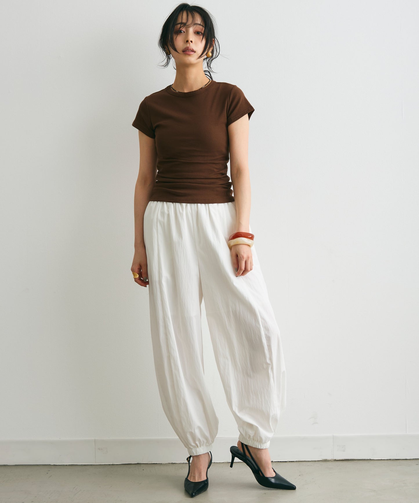 クルーネックフレンチTシャツ