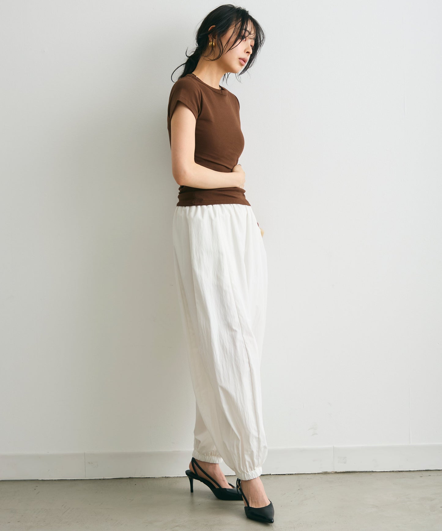 クルーネックフレンチTシャツ