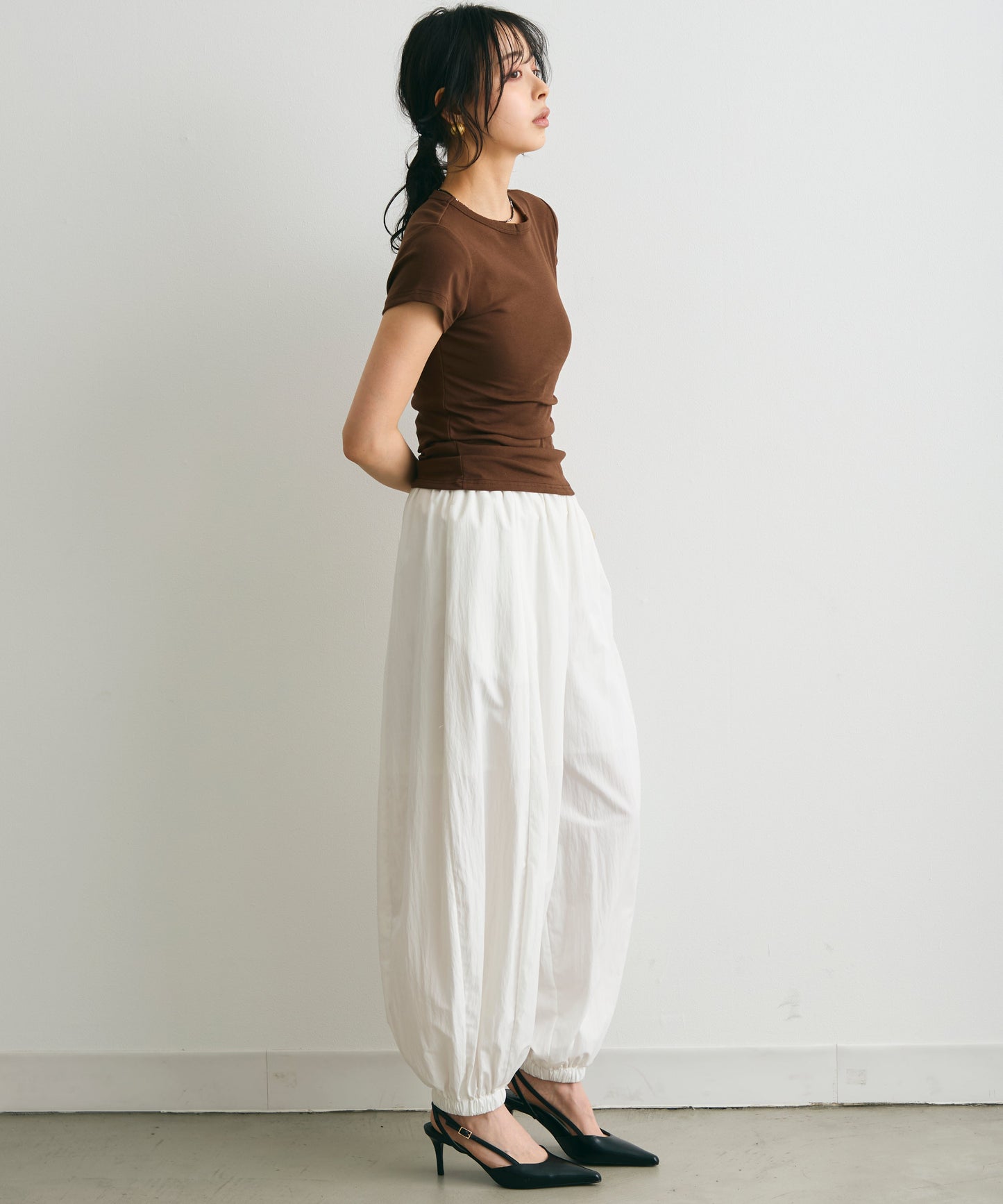 クルーネックフレンチTシャツ