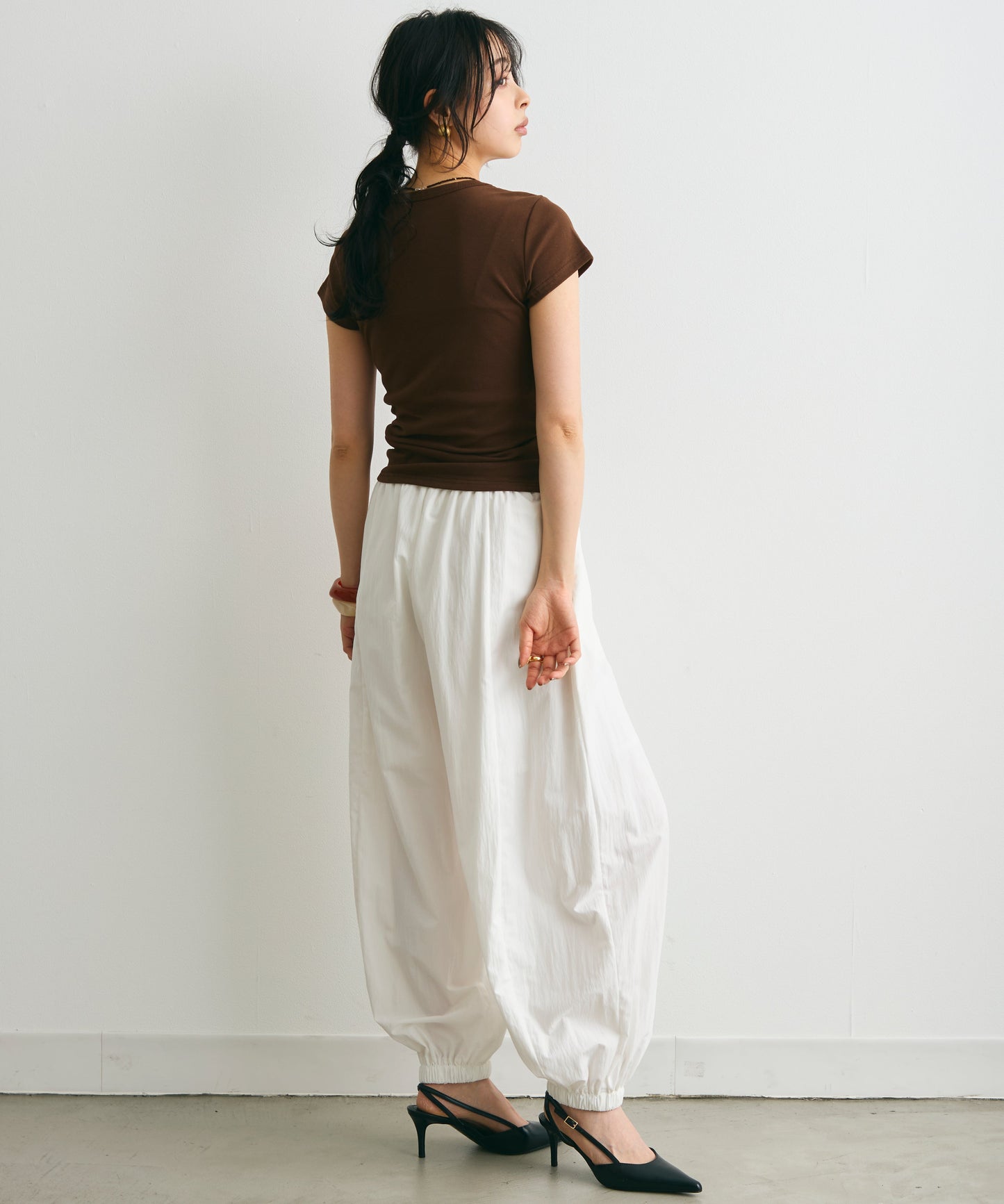 クルーネックフレンチTシャツ