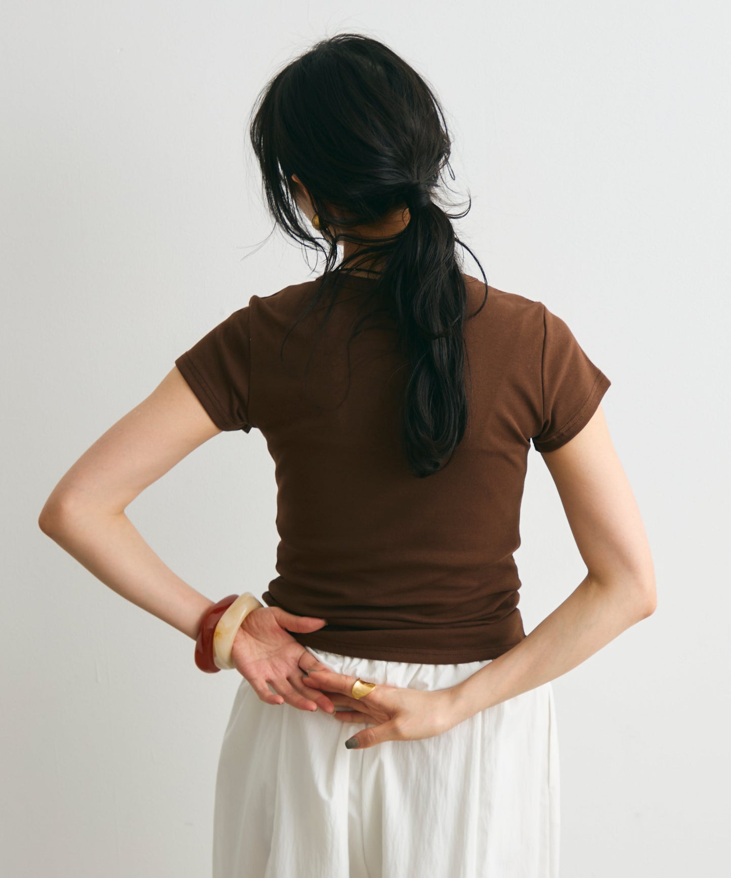 クルーネックフレンチTシャツ