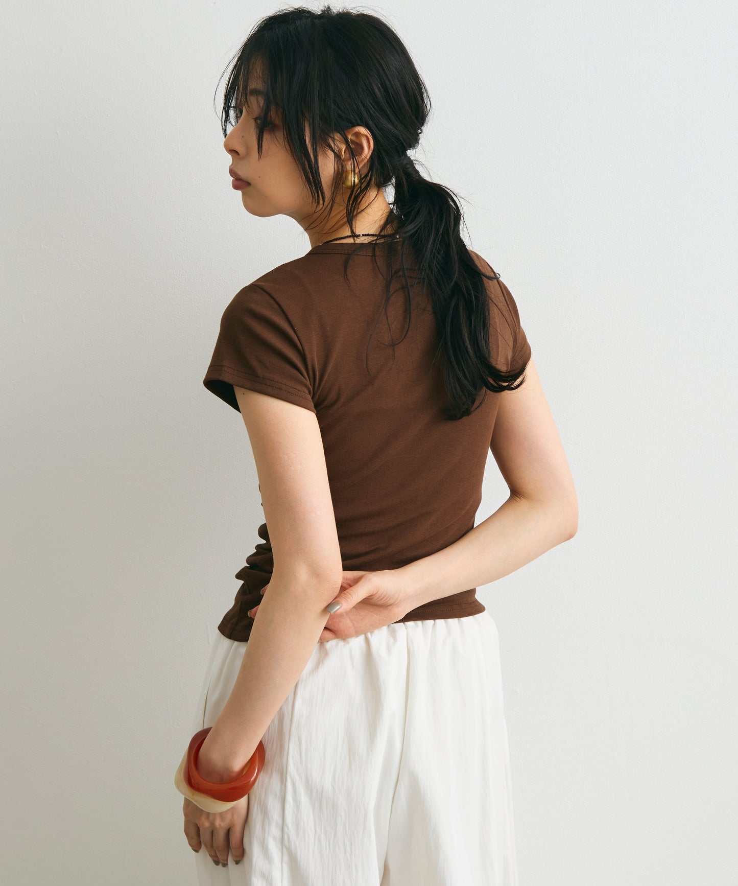 クルーネックフレンチTシャツ