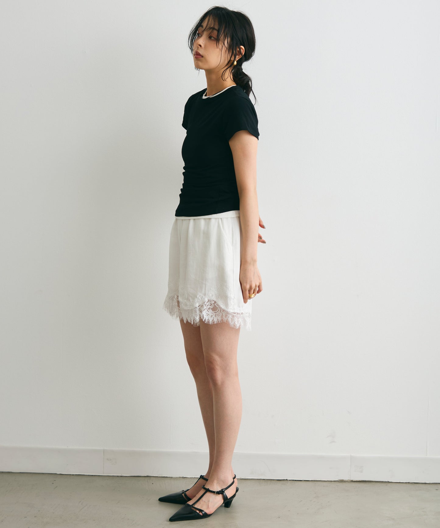 クルーネックフレンチTシャツ