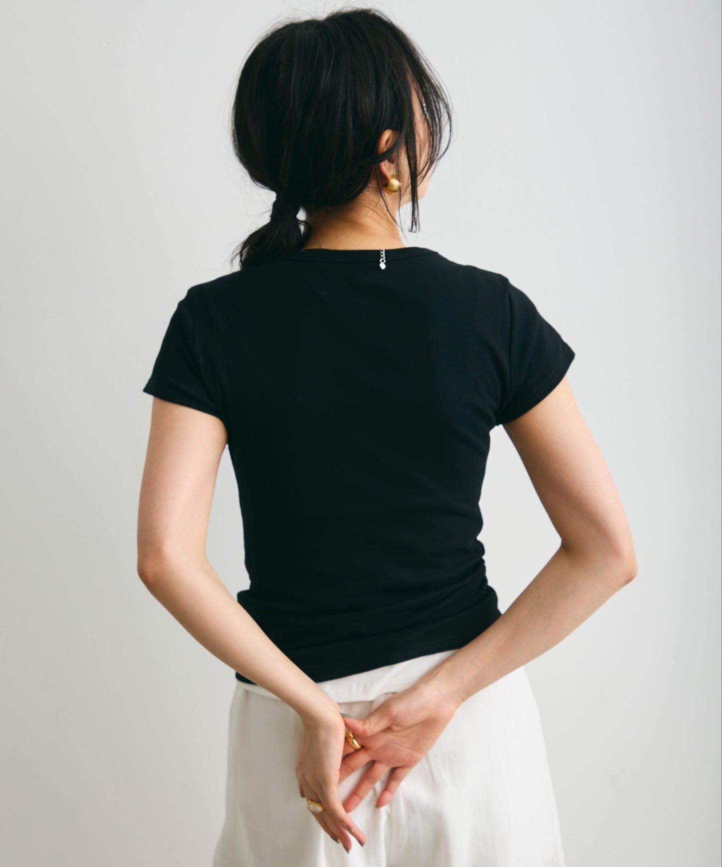 クルーネックフレンチTシャツ