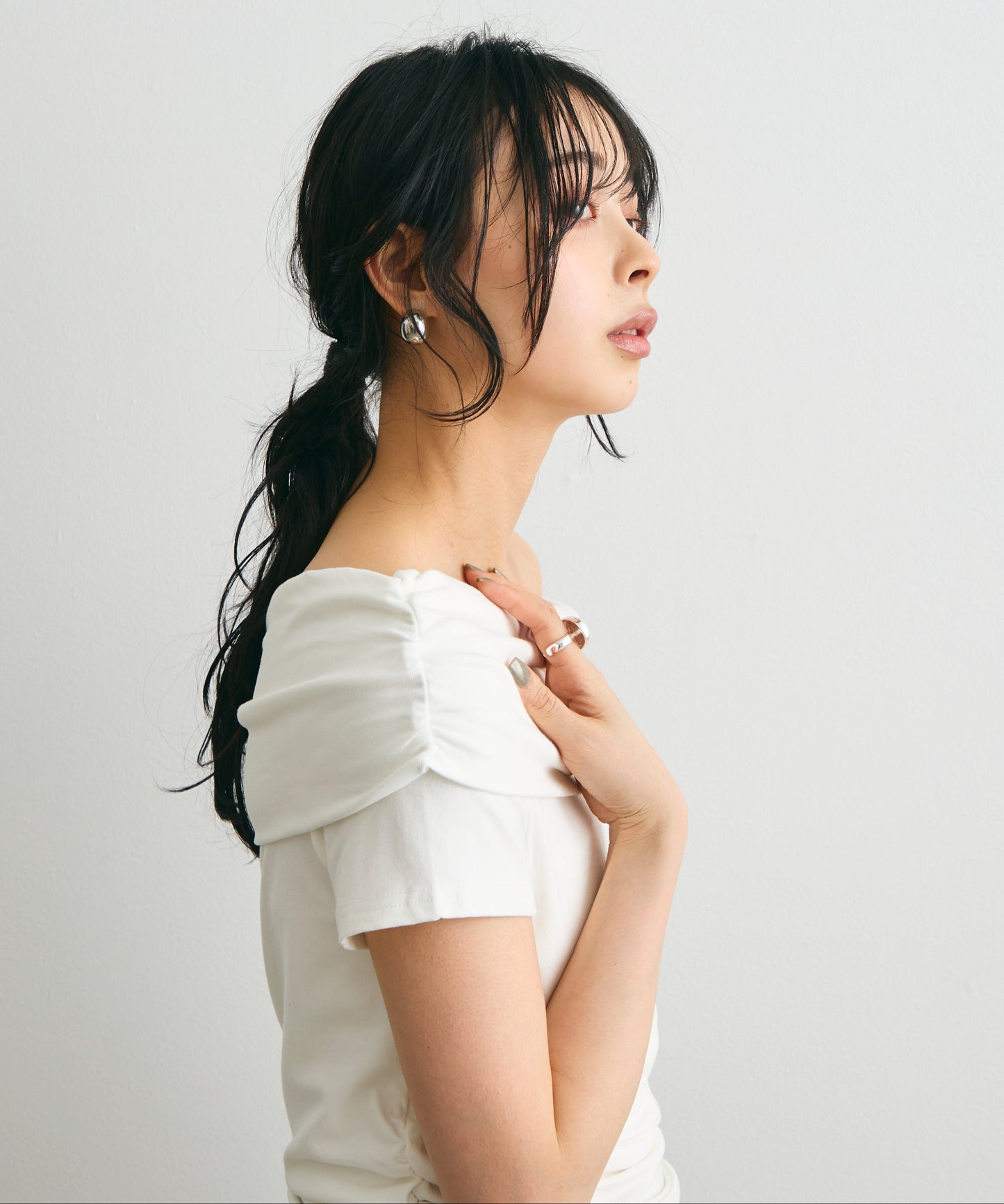 オフショル半袖カットソー