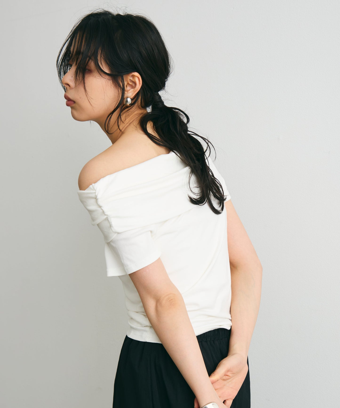 オフショル半袖カットソー