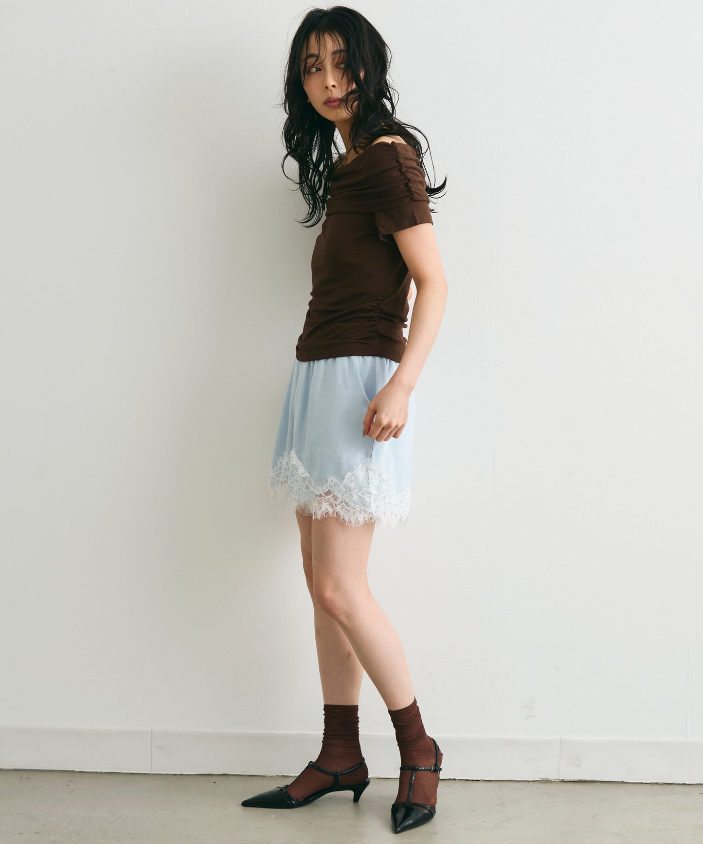 オフショル半袖カットソー