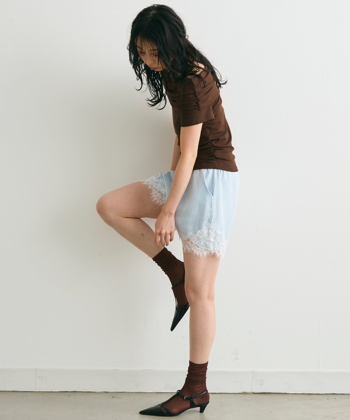 オフショル半袖カットソー