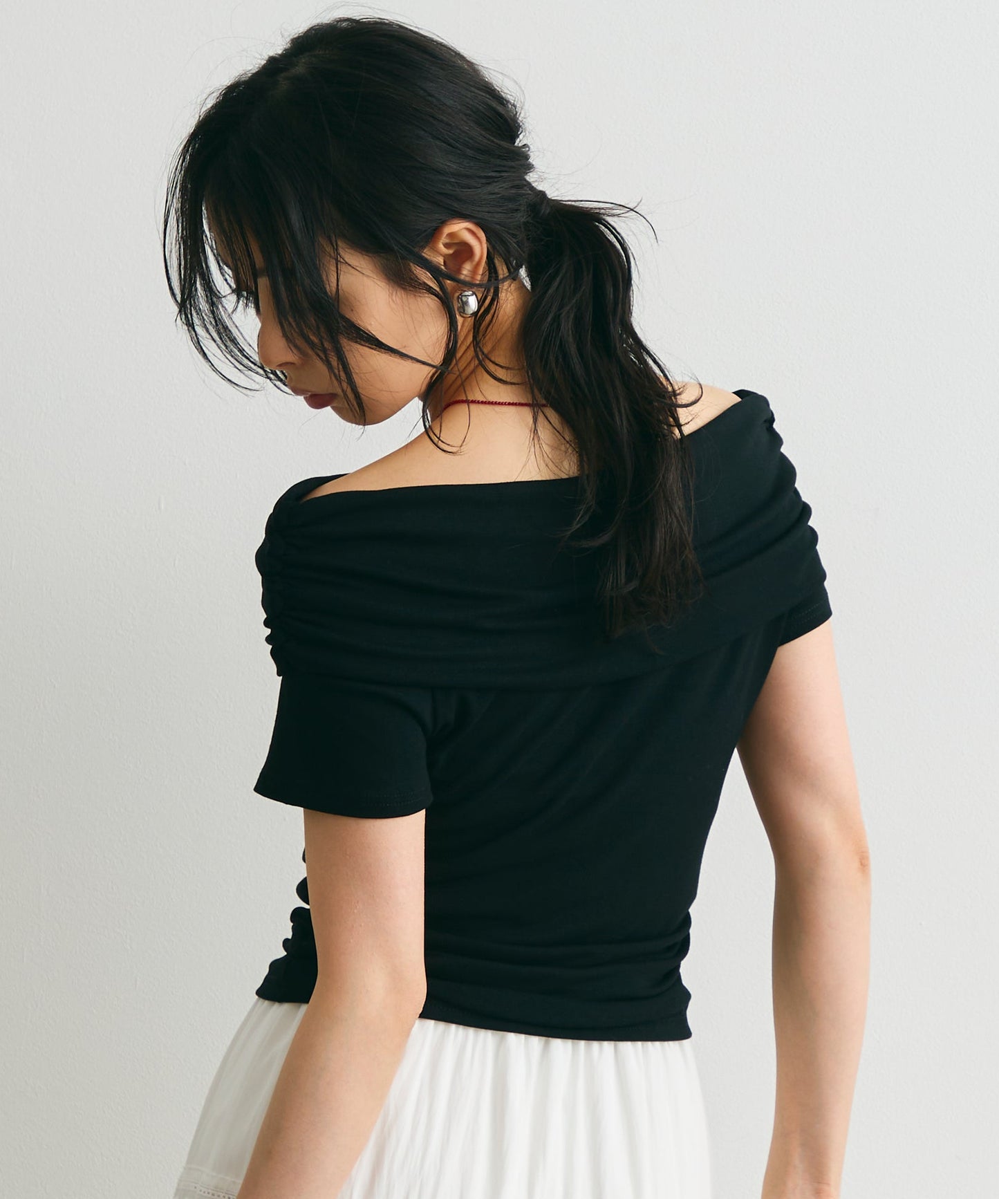 オフショル半袖カットソー