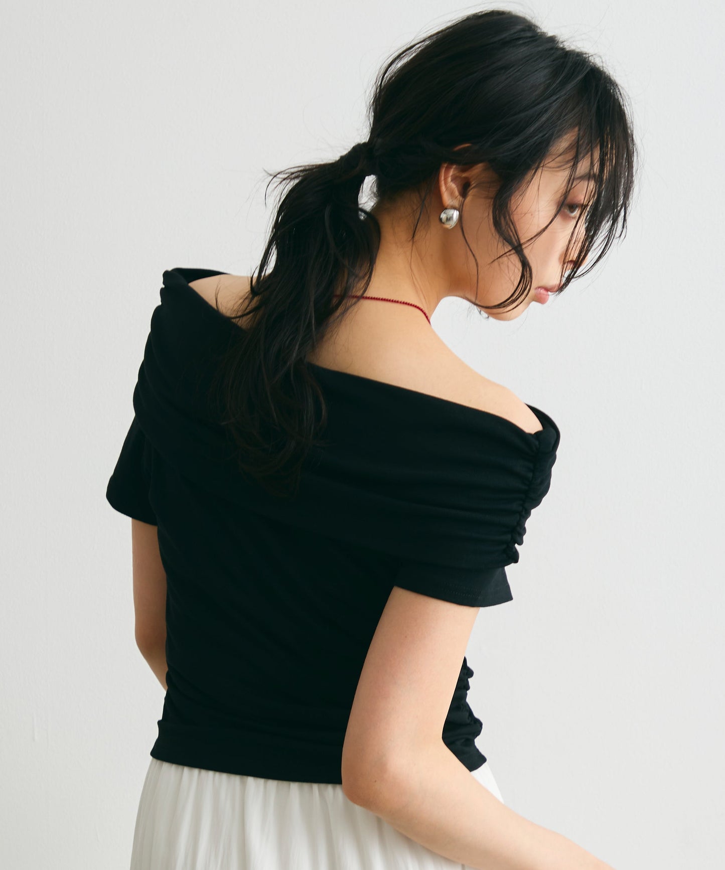 オフショル半袖カットソー