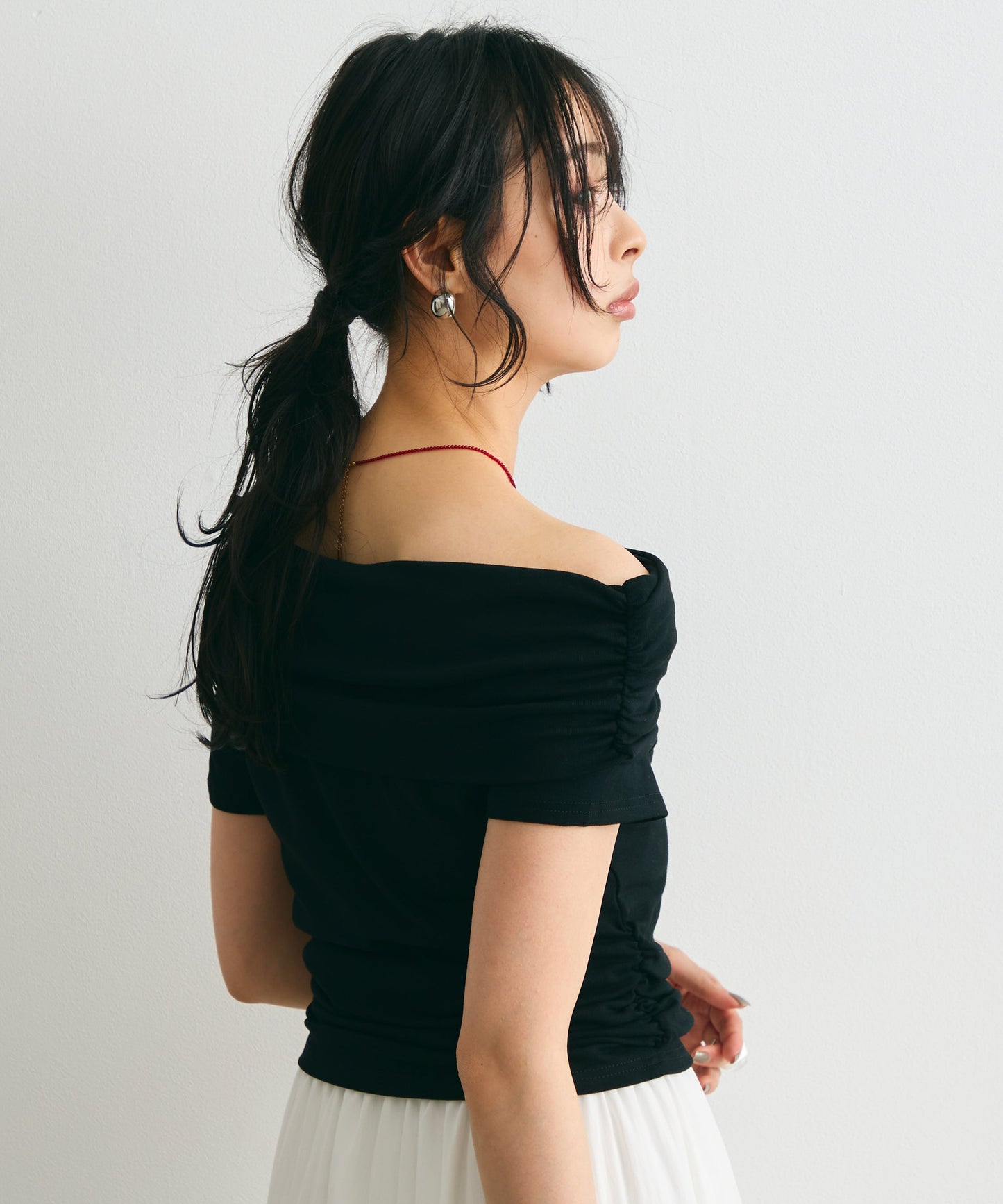 オフショル半袖カットソー