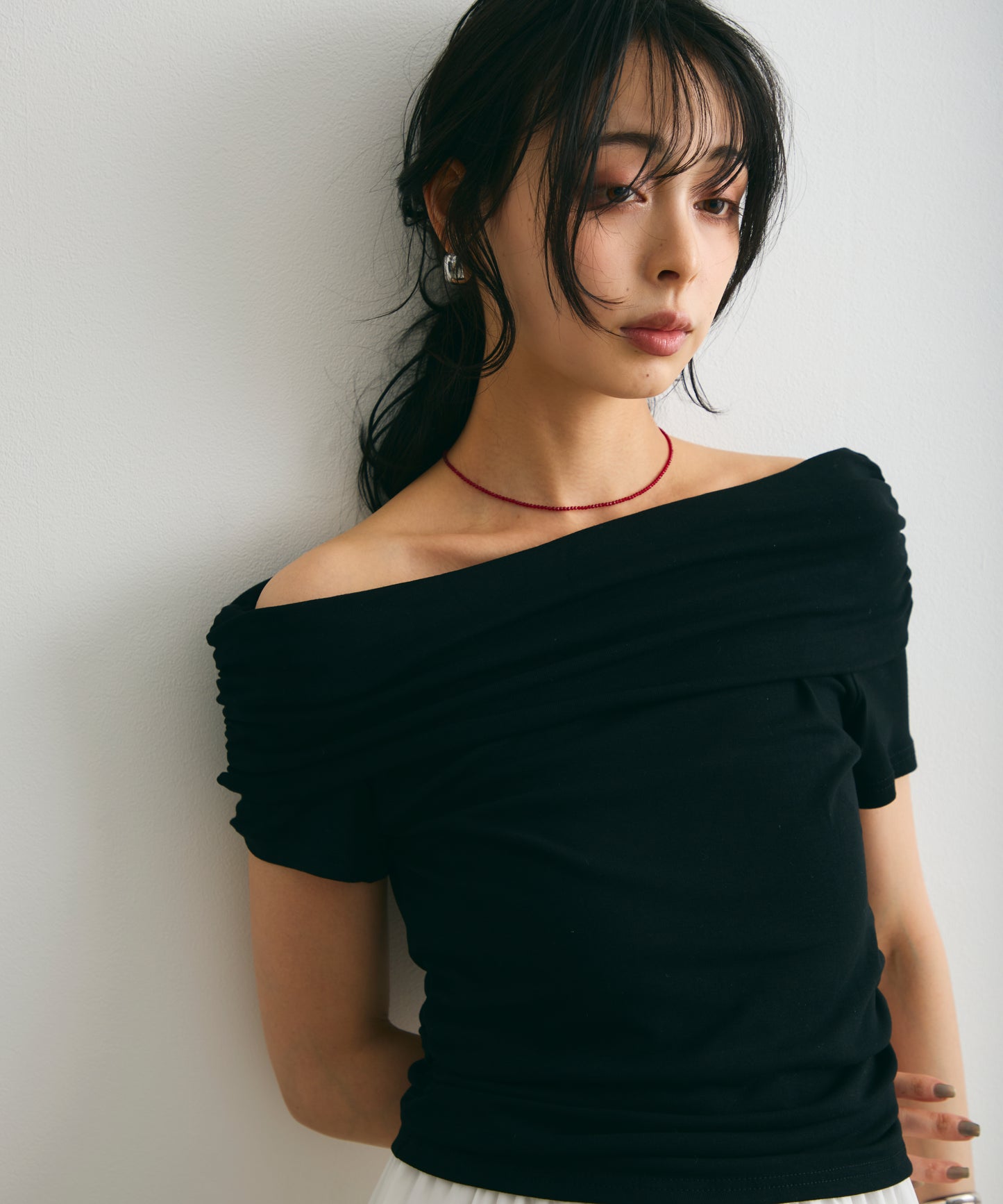 オフショル半袖カットソー