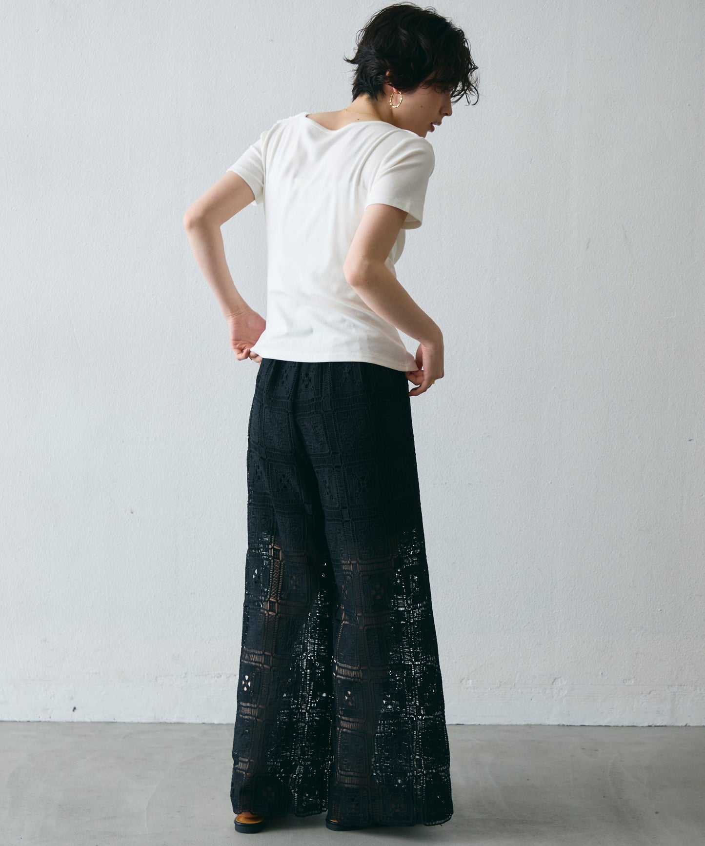 ドレープ半袖カットソー