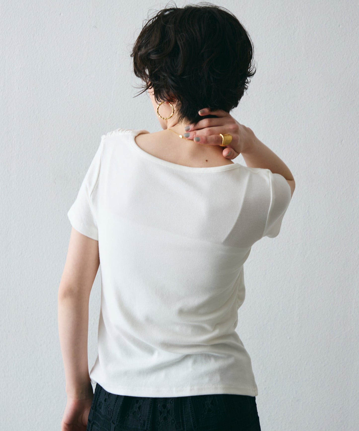 ドレープ半袖カットソー