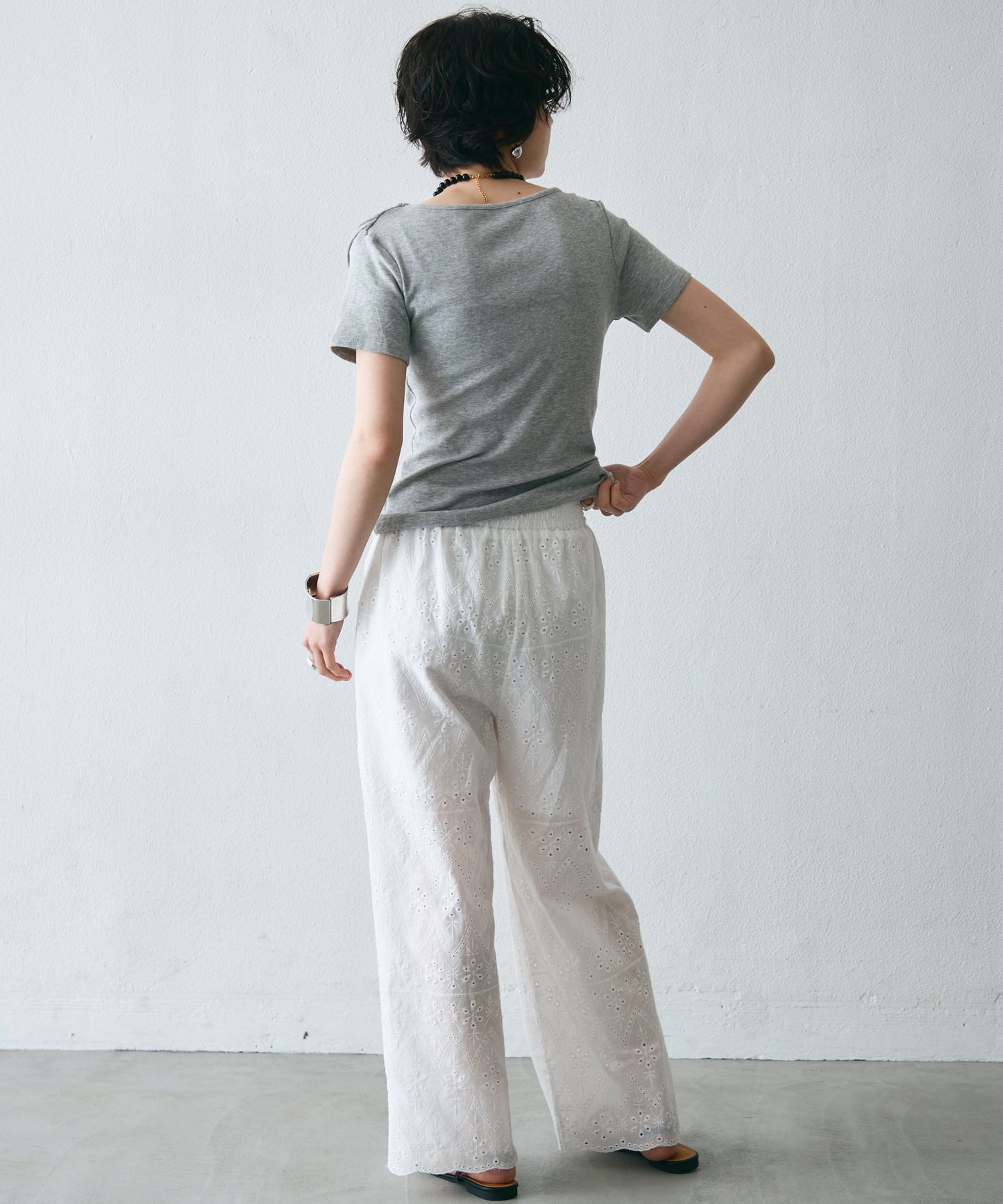 ドレープ半袖カットソー