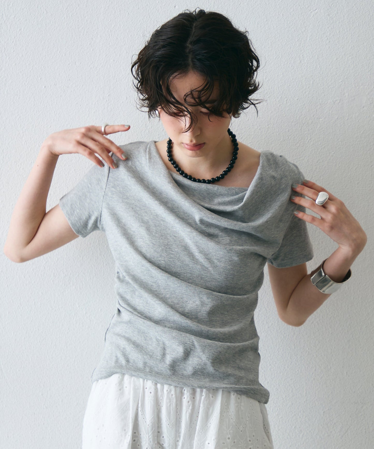 ドレープ半袖カットソー