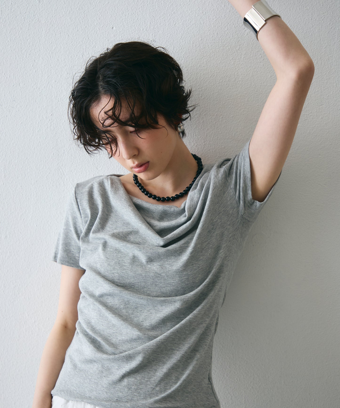 ドレープ半袖カットソー