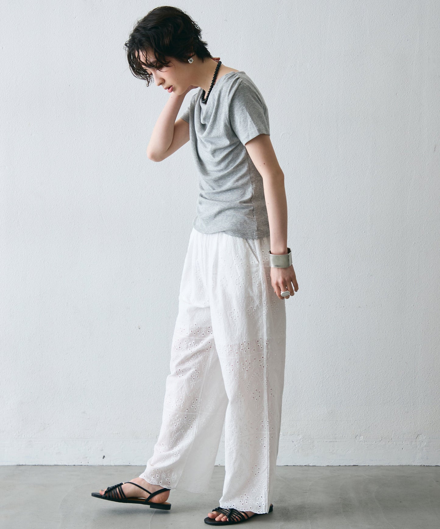 ドレープ半袖カットソー