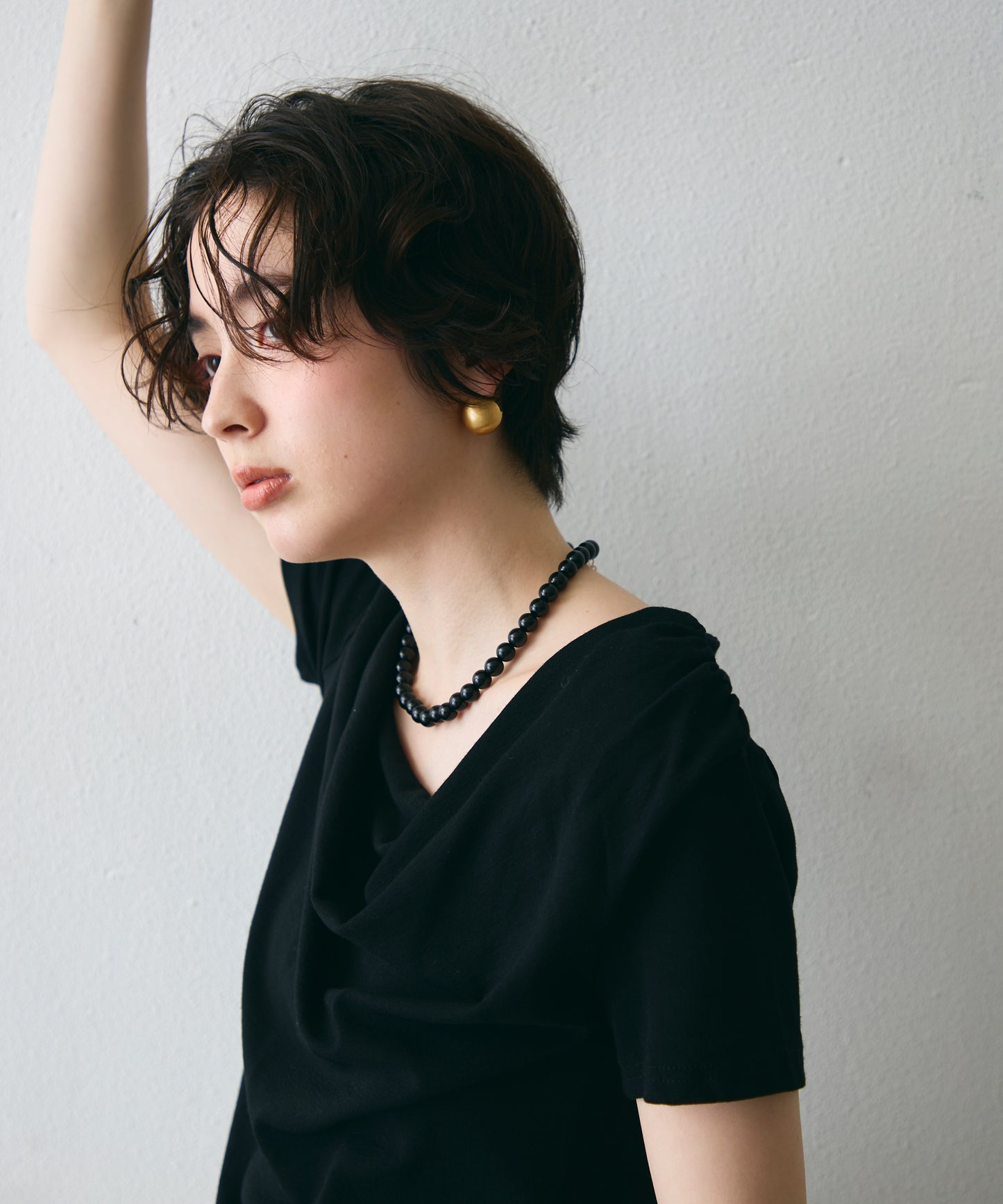 ドレープ半袖カットソー