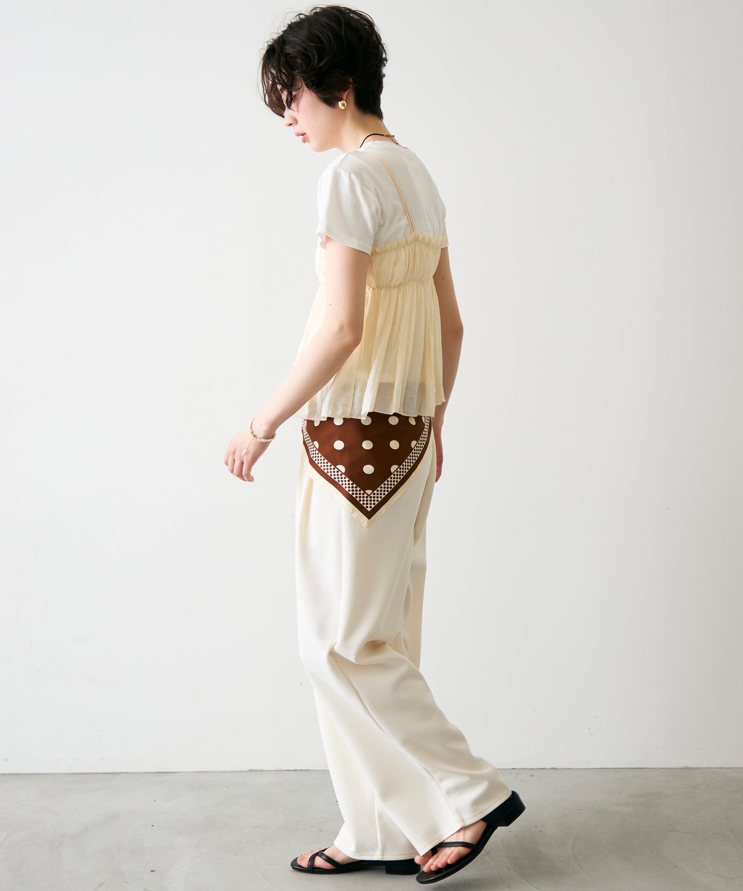 ギャザーキャミSET　Tシャツ