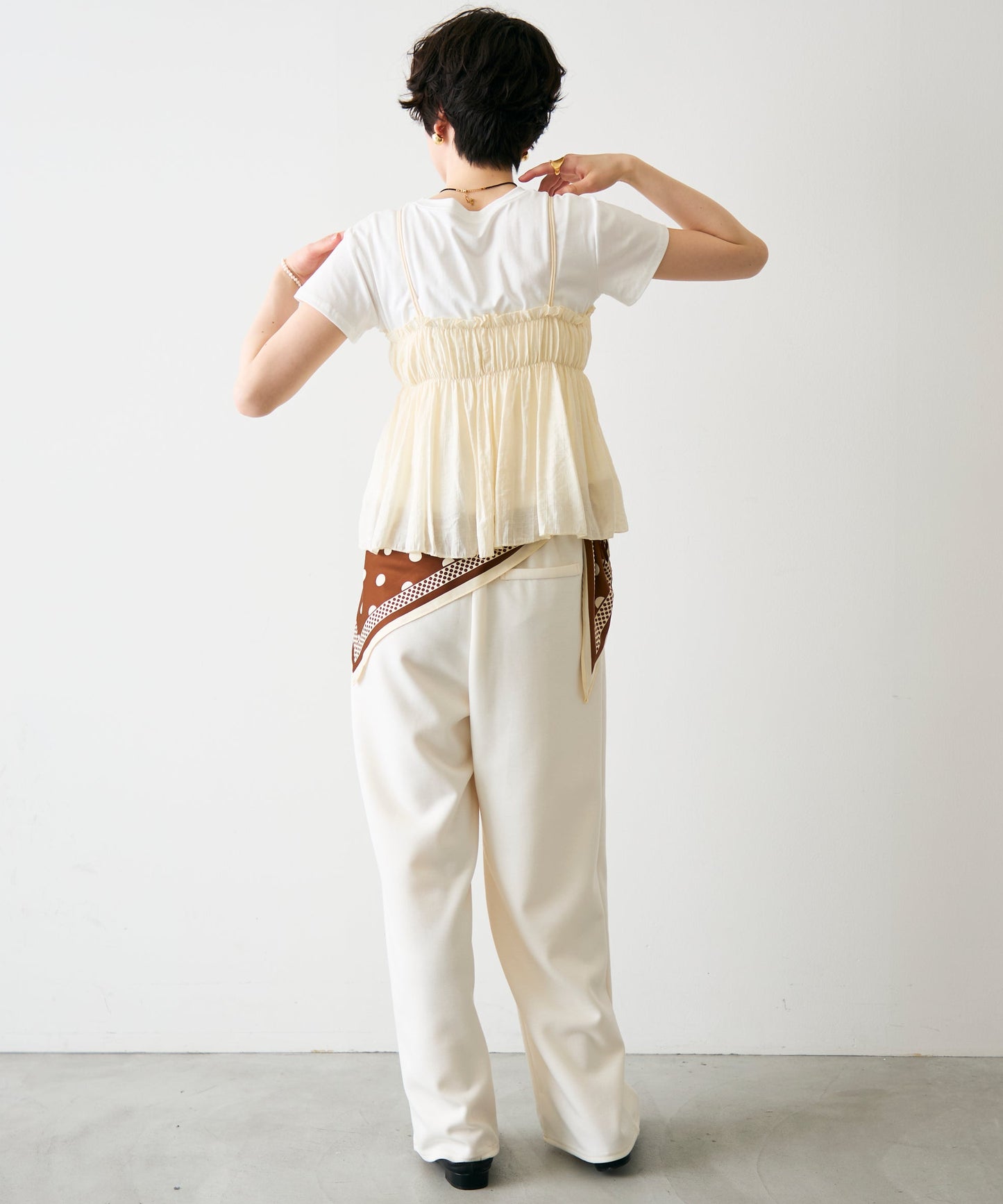 ギャザーキャミSET　Tシャツ