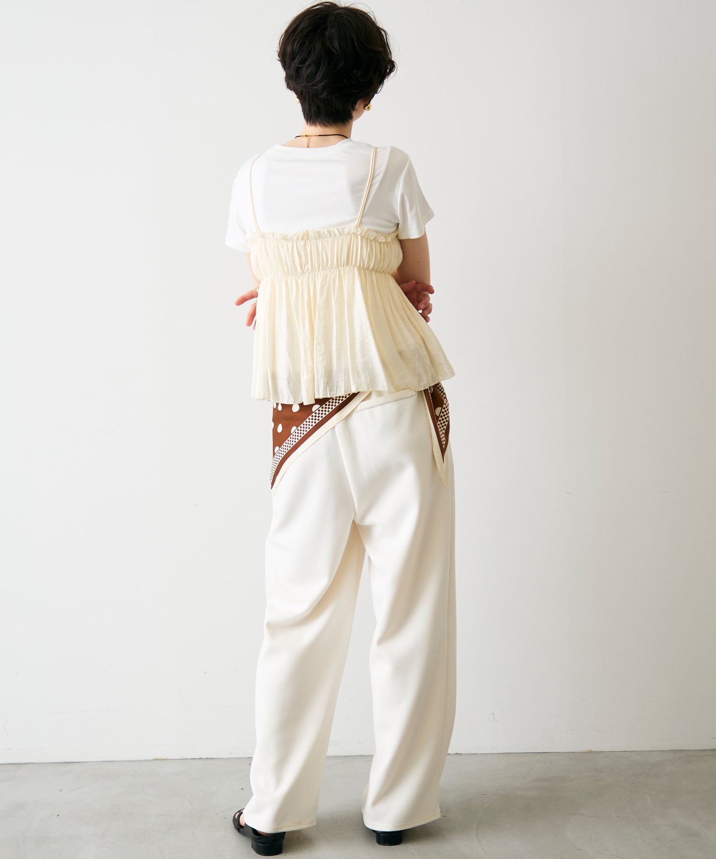 ギャザーキャミSET　Tシャツ