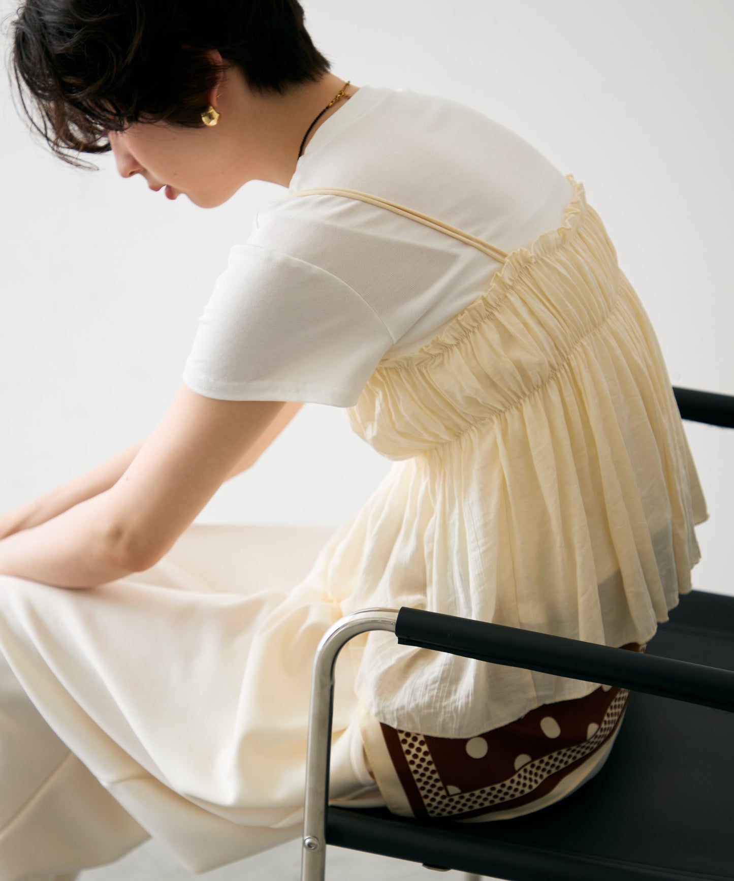 ギャザーキャミSET　Tシャツ