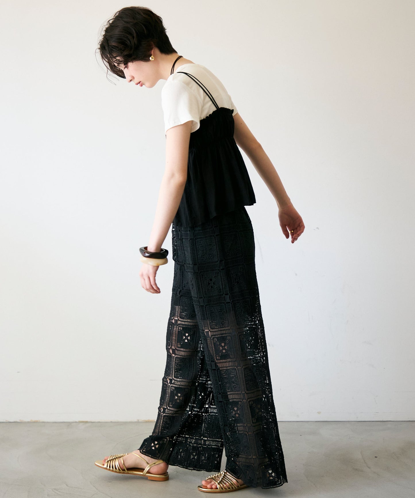 ギャザーキャミSET　Tシャツ