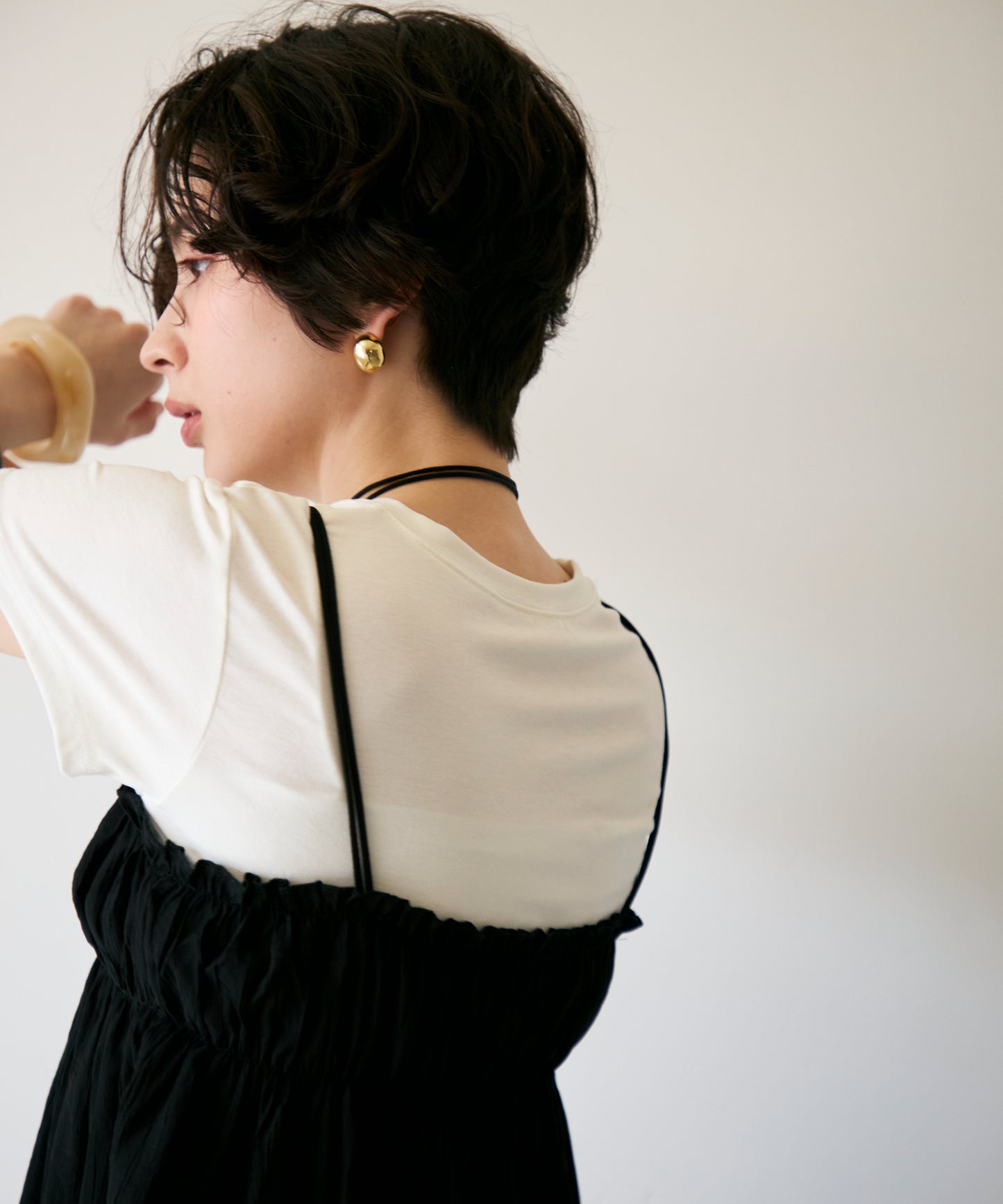 ギャザーキャミSET　Tシャツ