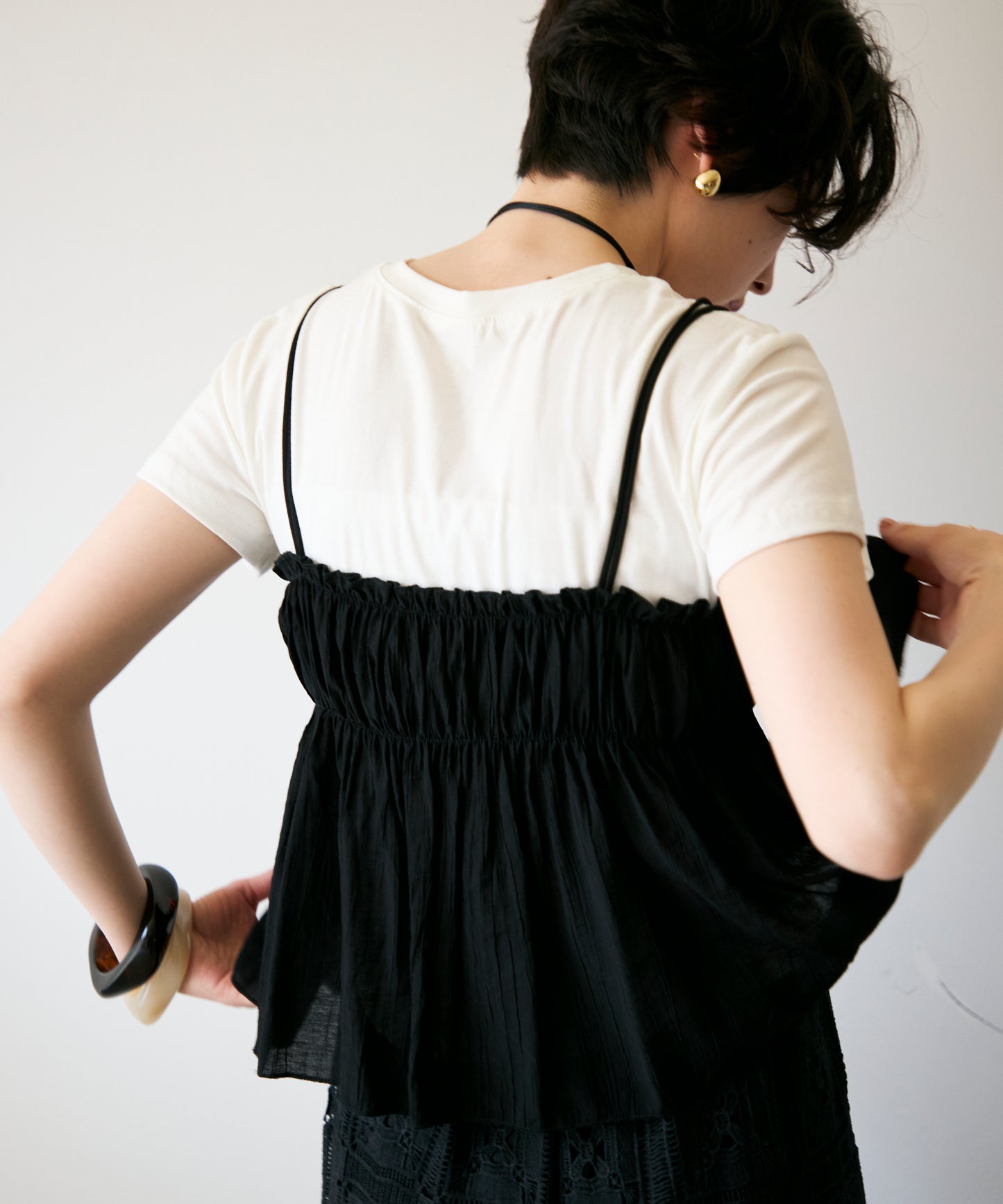 ギャザーキャミSET　Tシャツ