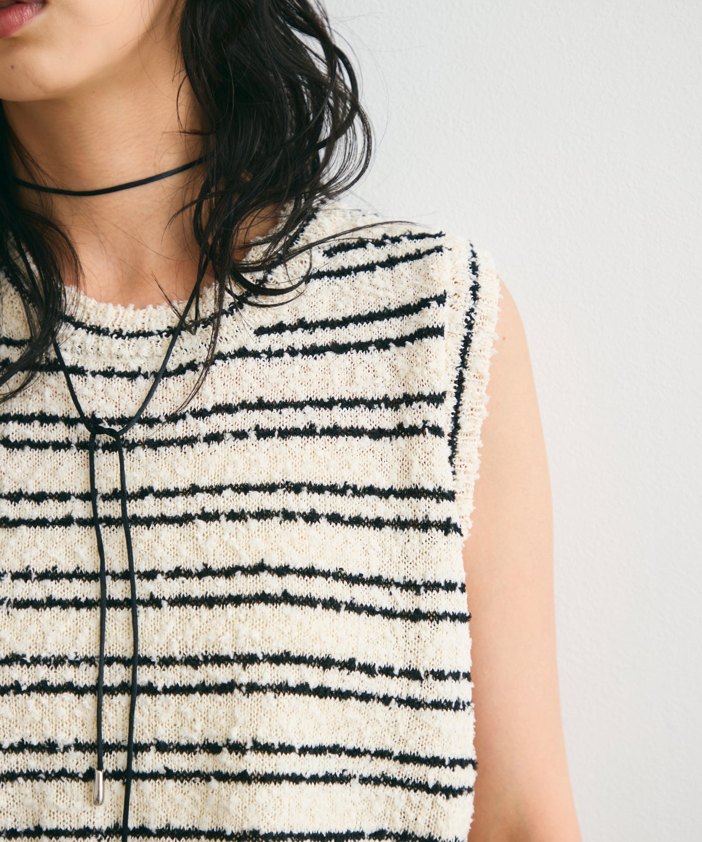 ボーダーノースリニット