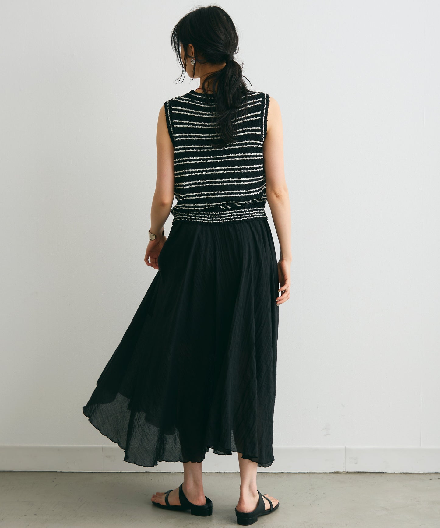 ボーダーノースリニット