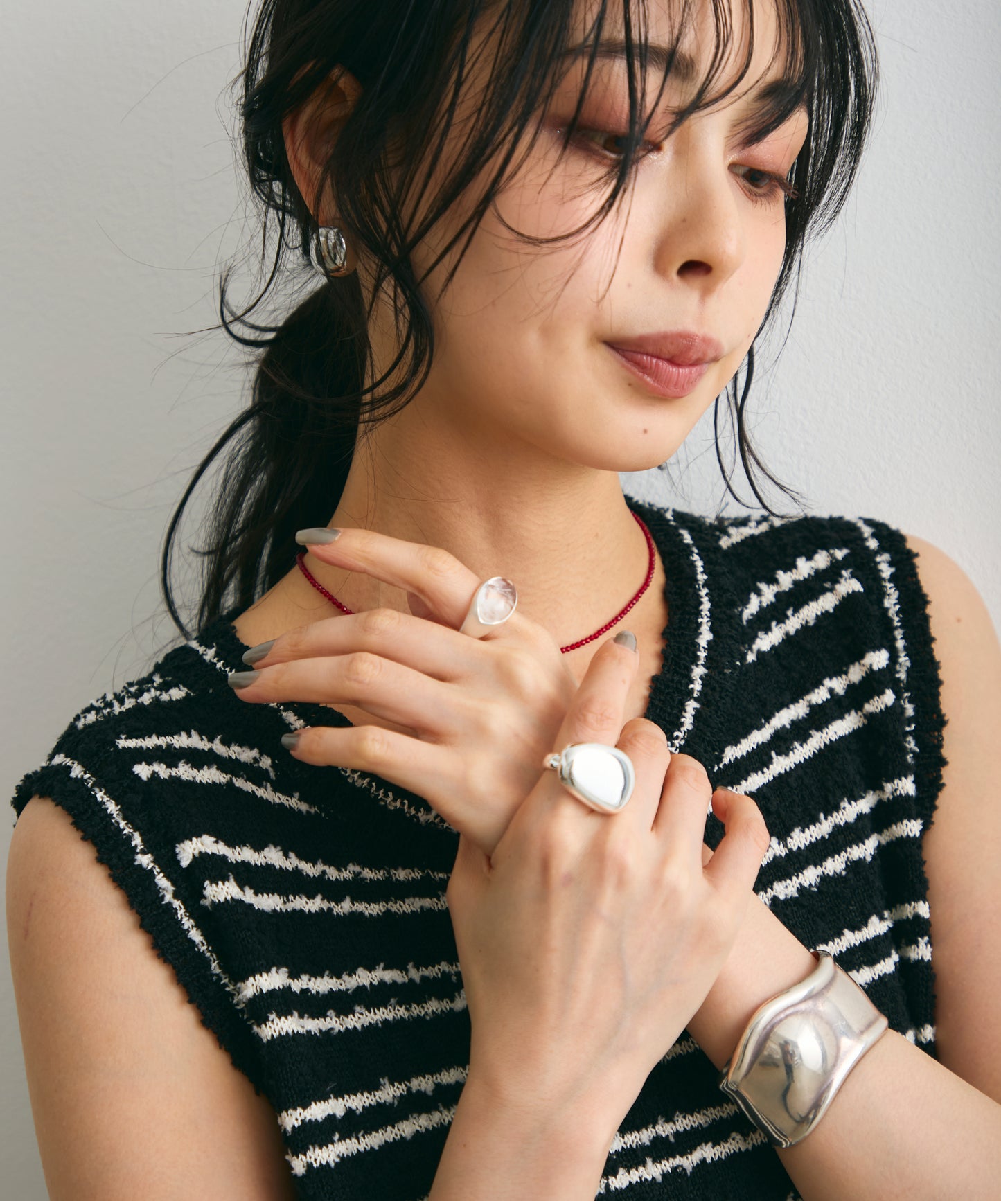 ボーダーノースリニット