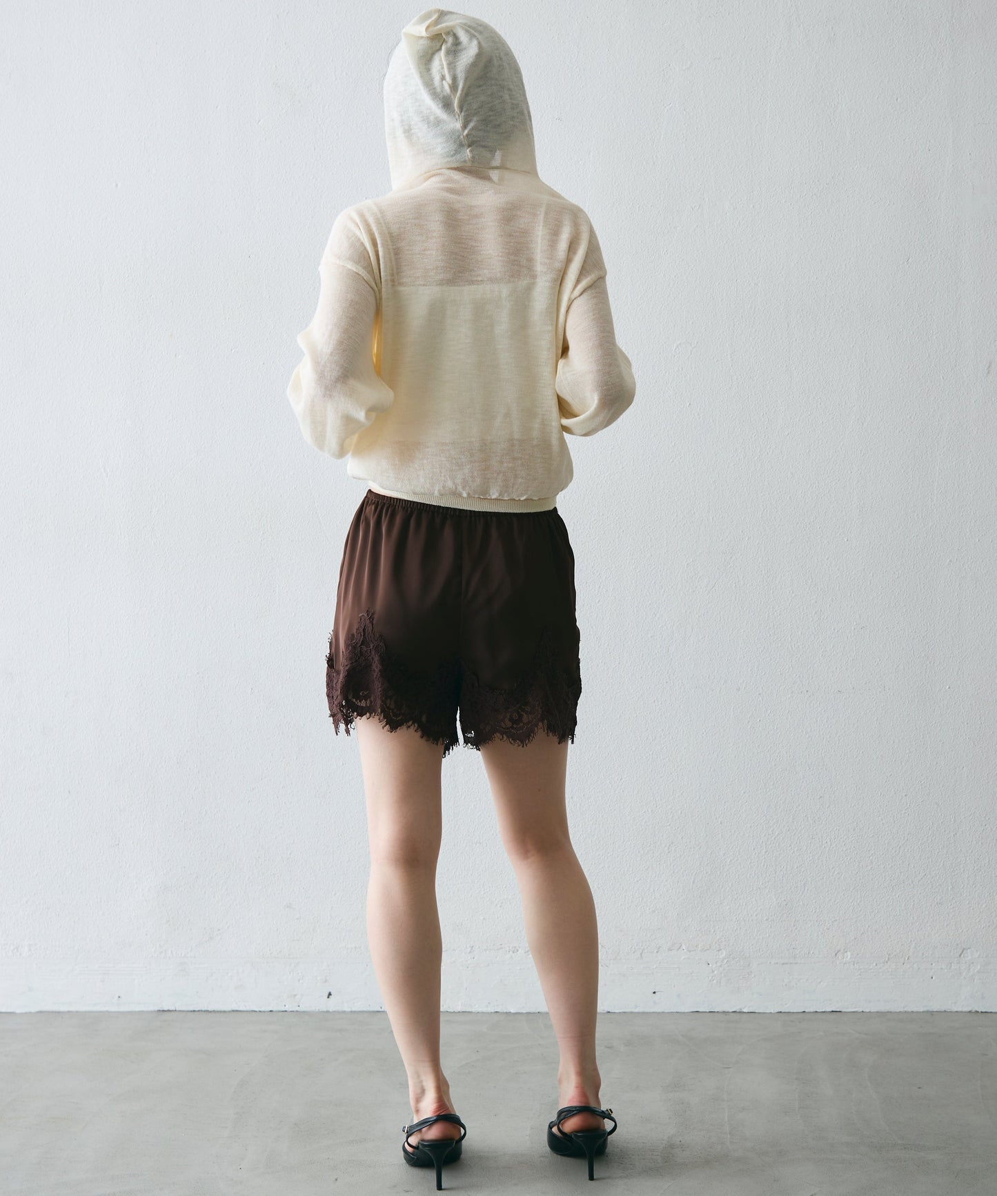 シアーニットパーカー