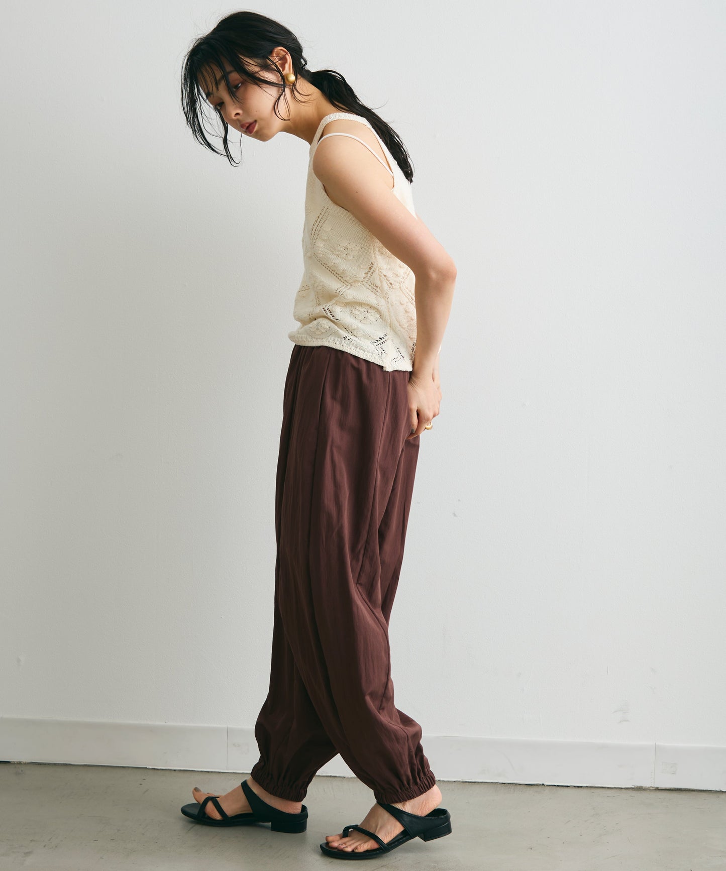 アメリカンスリーブジャガードニット