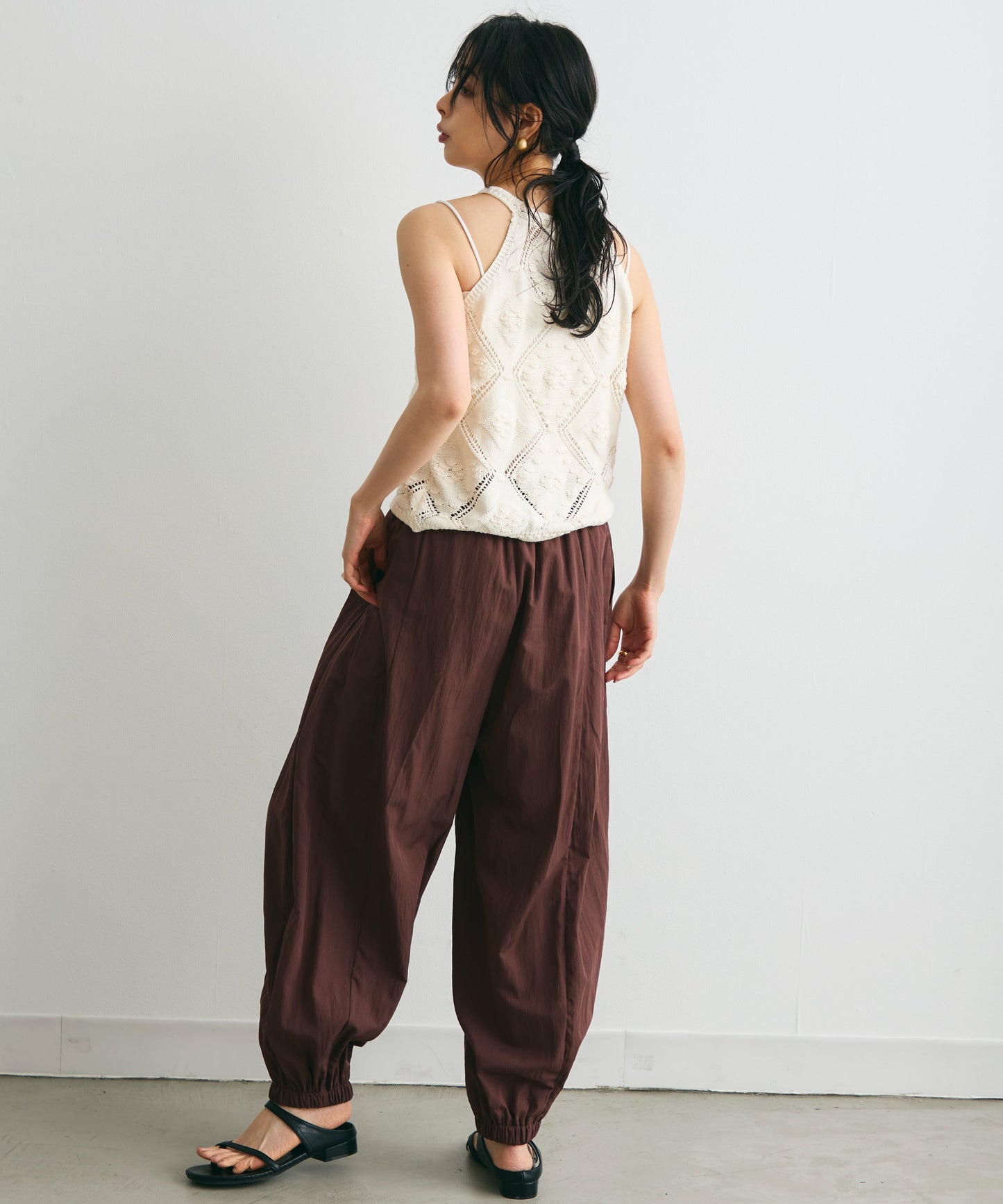 アメリカンスリーブジャガードニット