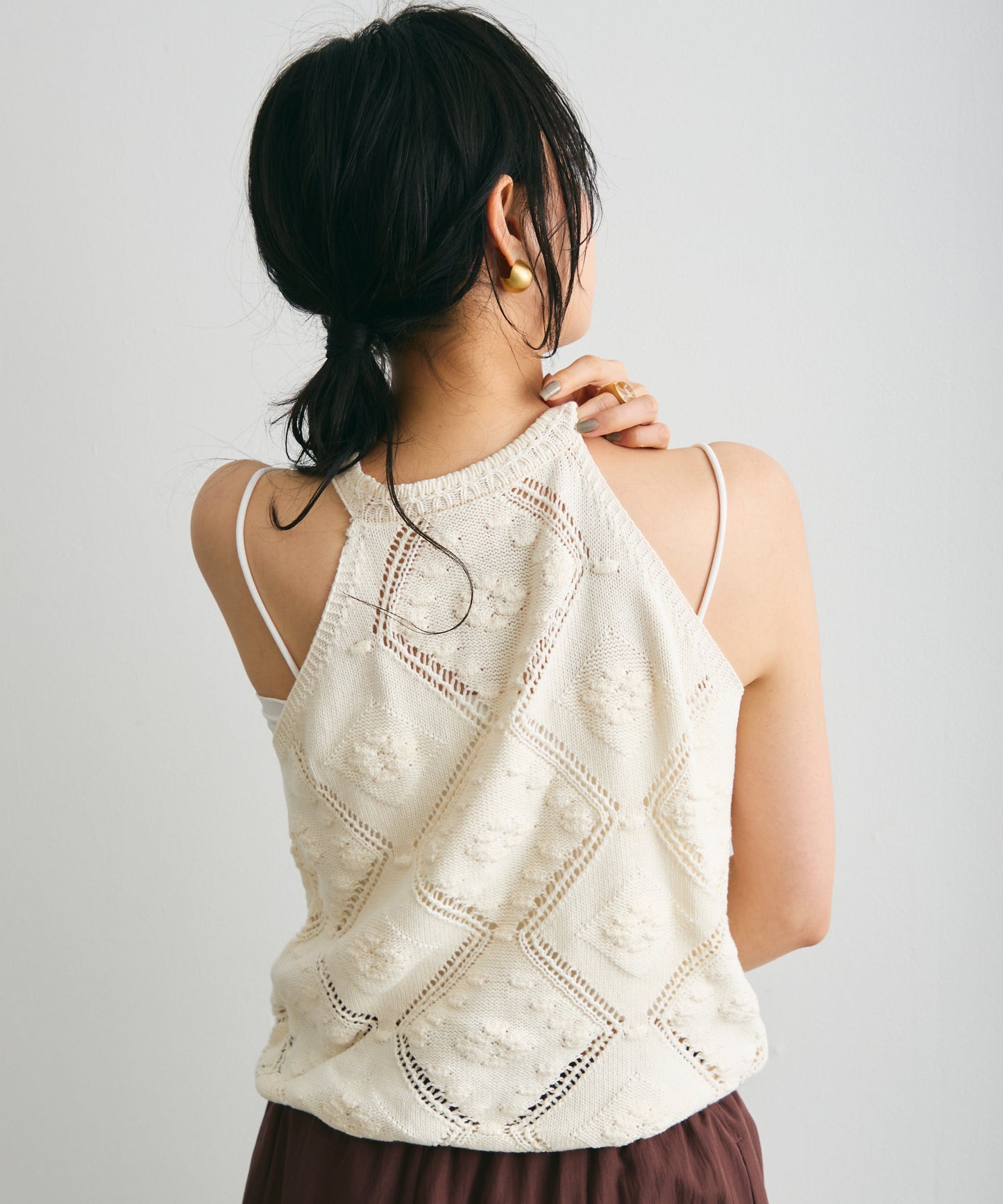 アメリカンスリーブジャガードニット