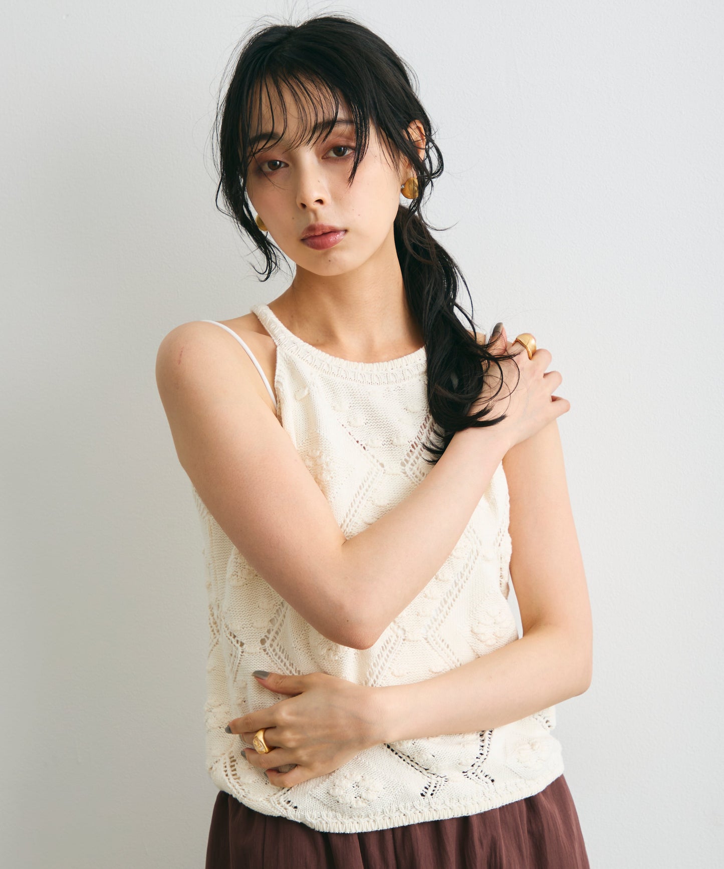 アメリカンスリーブジャガードニット