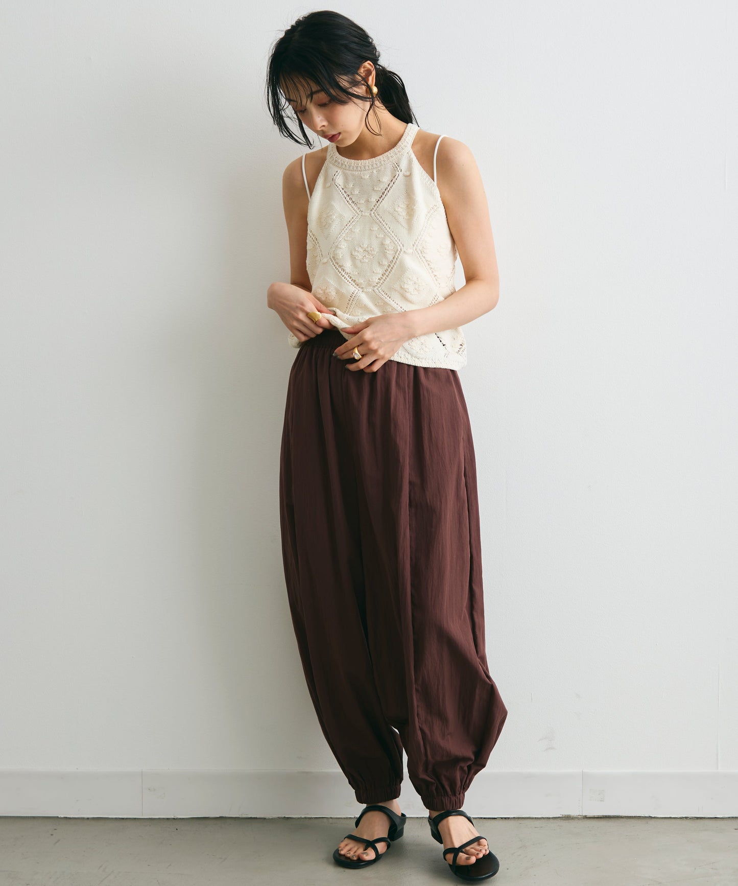 アメリカンスリーブジャガードニット