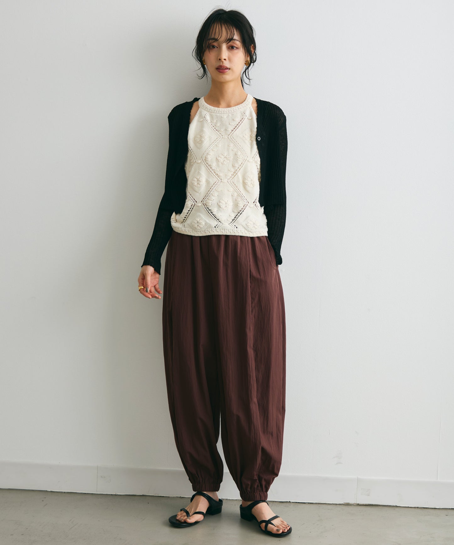 アメリカンスリーブジャガードニット