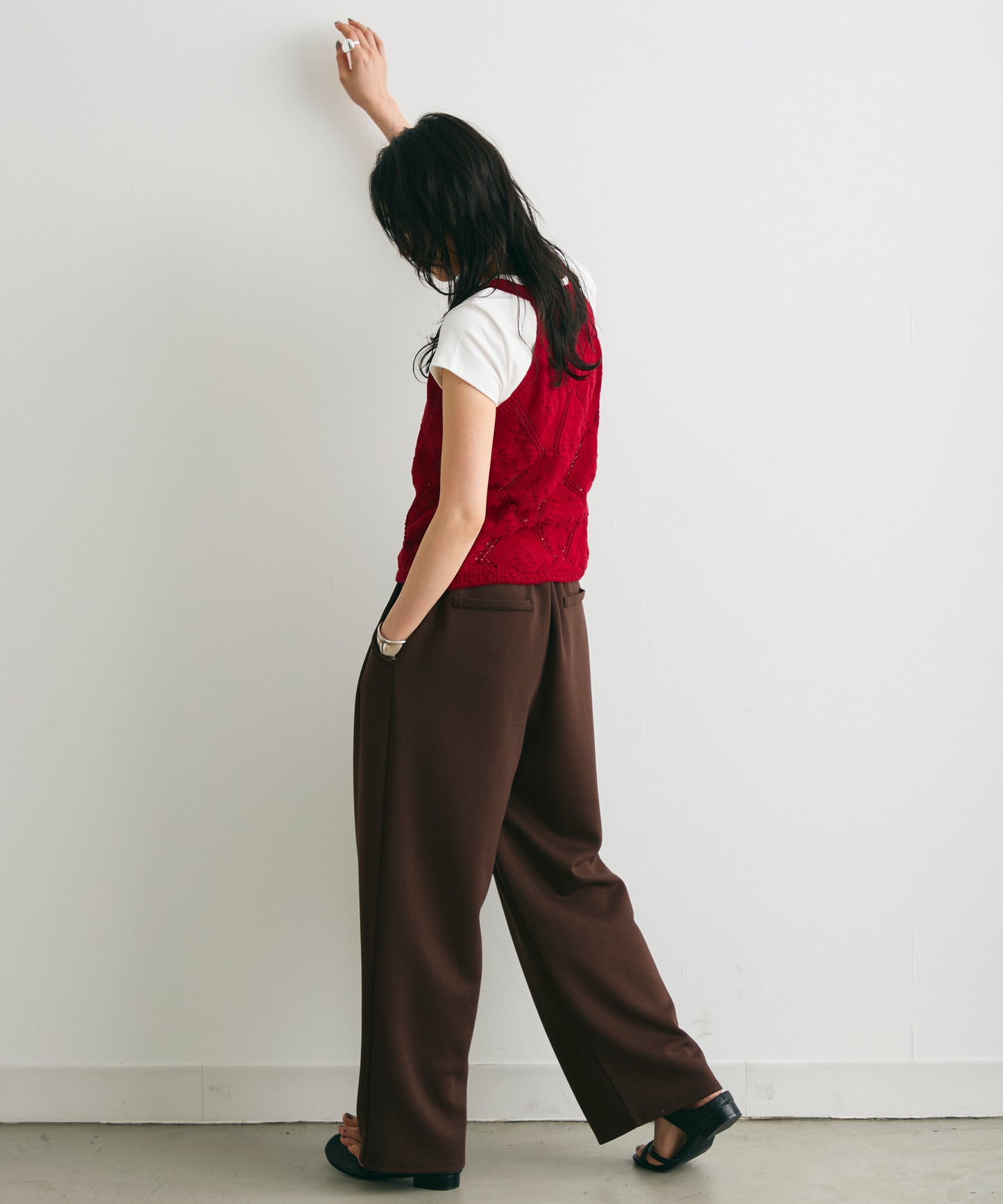 アメリカンスリーブジャガードニット