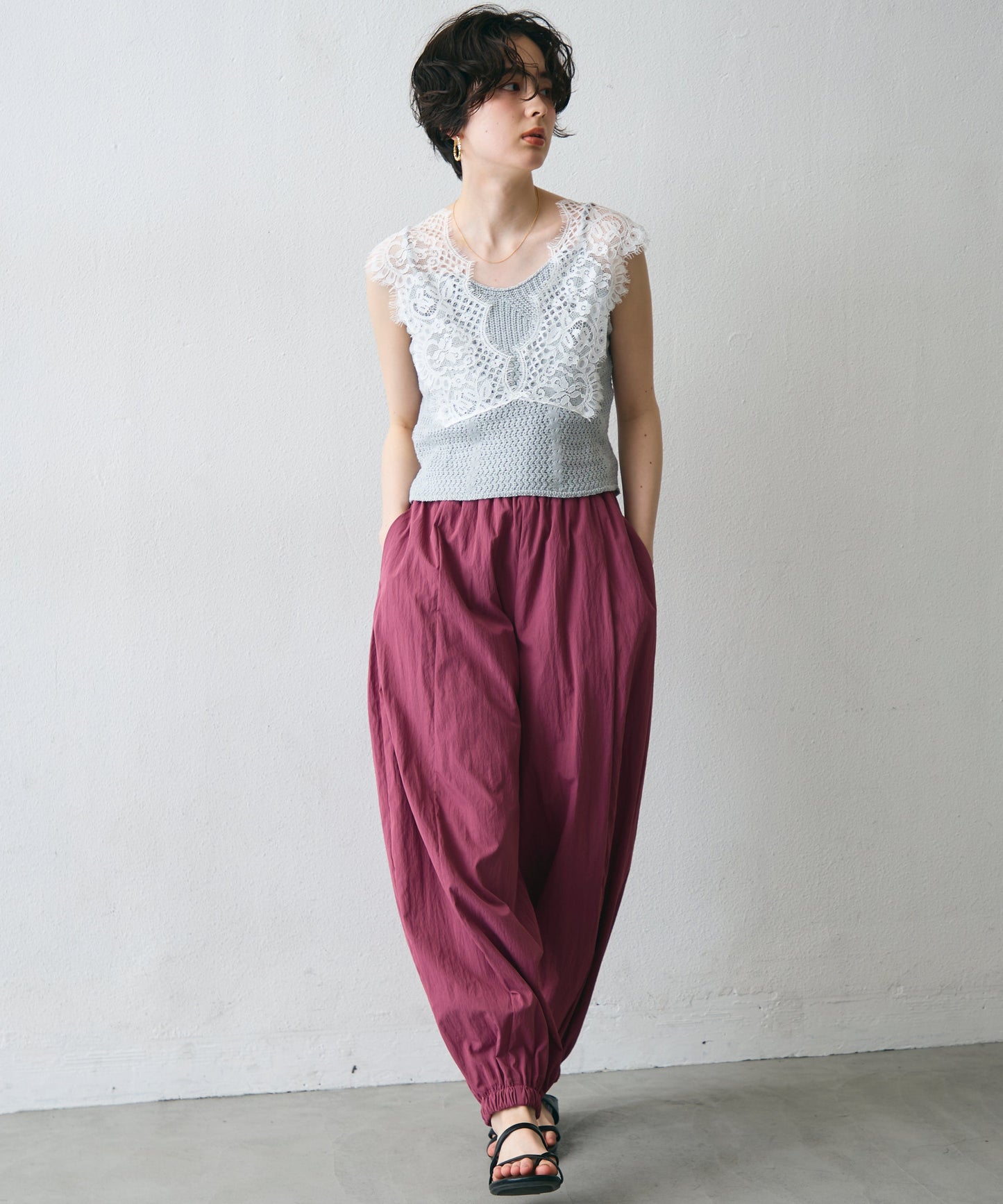 TNワッシャーバルーンロングパンツ