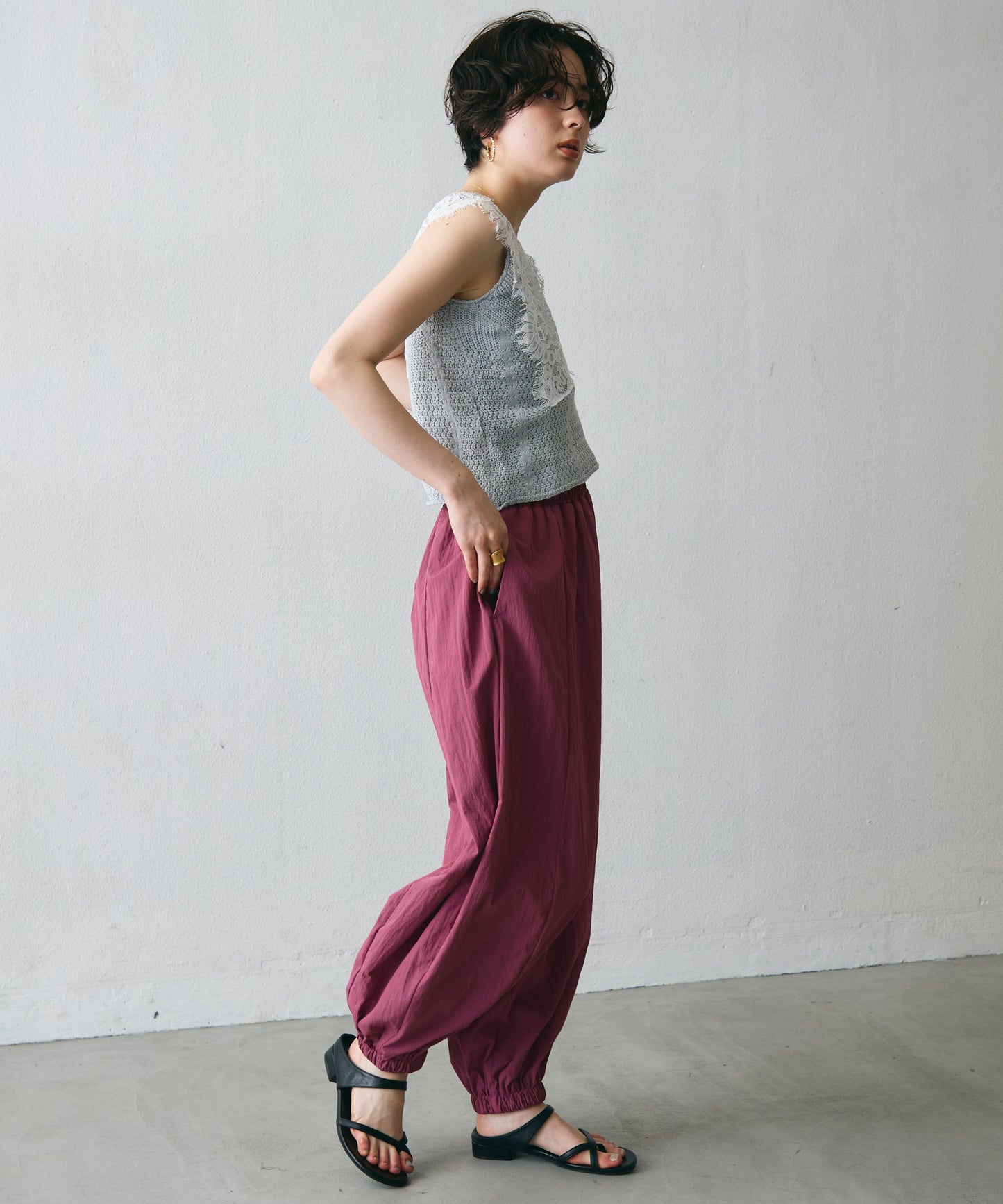 TNワッシャーバルーンロングパンツ