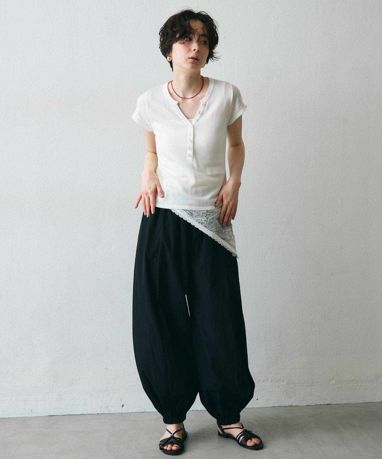 TNワッシャーバルーンロングパンツ